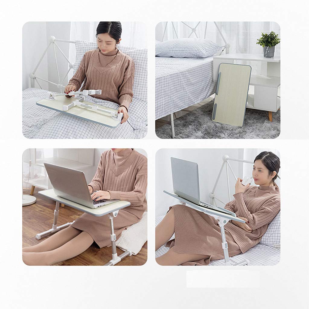 Adjustable Laptop Stand for Bed & Sofa - Foldable Couch Table with Portable Breakfast Tray for Reading, Painting, Office Work - Black (52x30x24.5cm) - Perfect for Home Office, Living Room & Bedroom Use