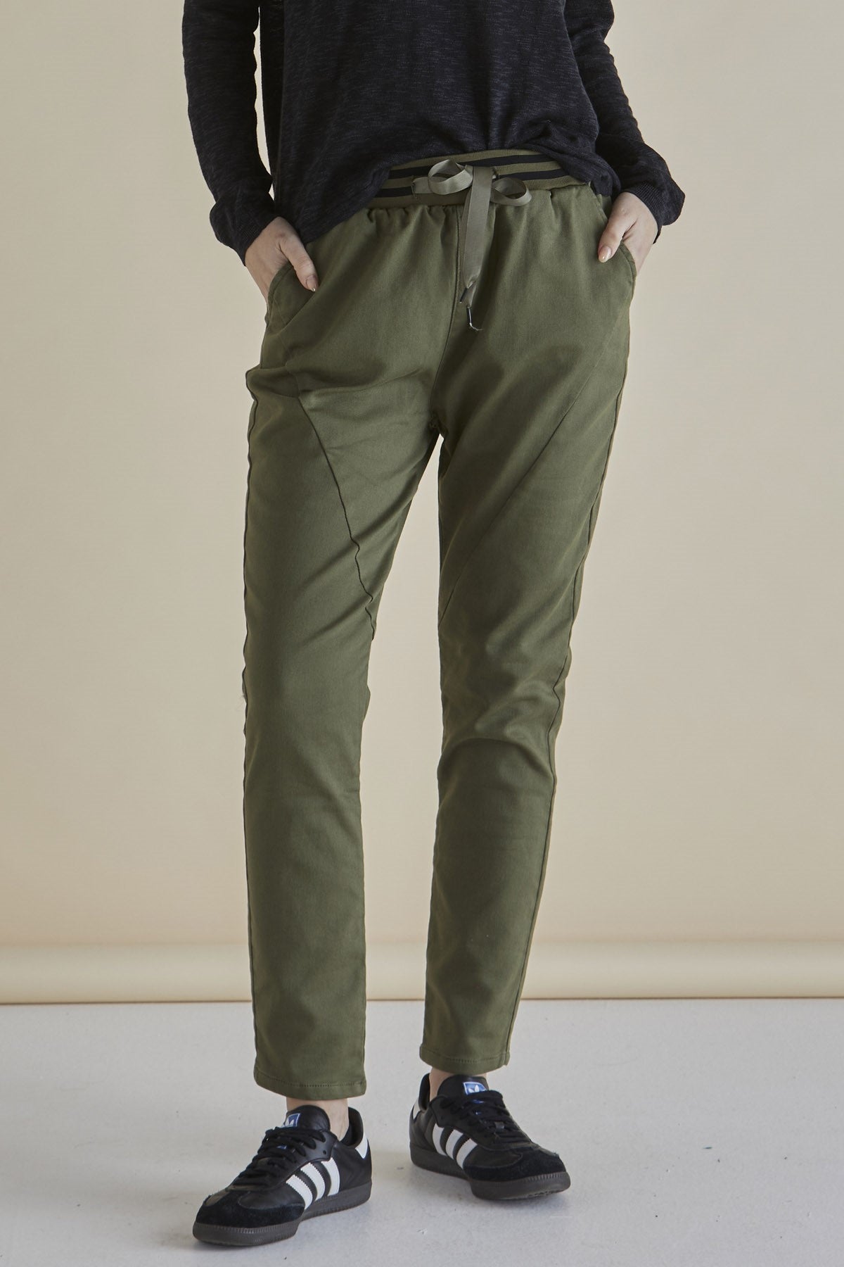 Betty Basics Dakota Jean Khaki - Women's High Waist Skinny Jeans for Casual & Work | Comfortable Stretch Denim Pants for Everyday Wear
