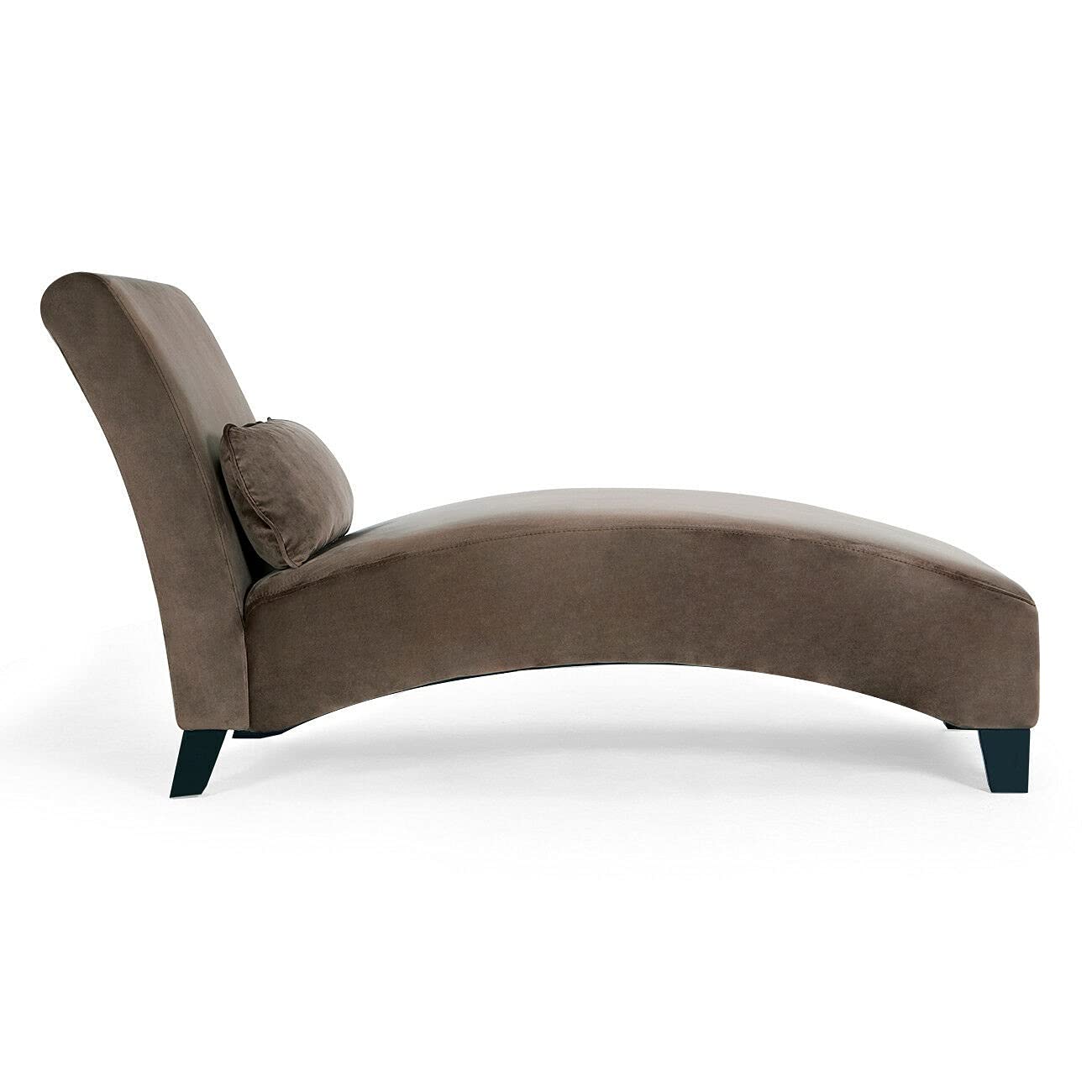 Modern Brown Sofa Lounger with Hardwood Legs - Contemporary Living Room Chair & Couch for Relaxing | Perfect for Small Spaces, Apartments & Cozy Home Decor