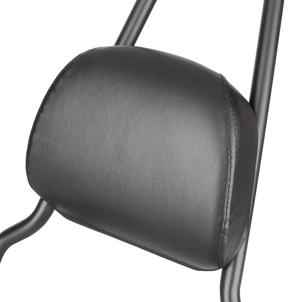 Premium Sissy Bar Backrest Pad for Harley Softail Models (2006-2018) & Fat Boy/Fat Boy Lo (2007-2018) - Comfortable Passenger Seat Cushion - Black - Perfect for Long Rides & Touring