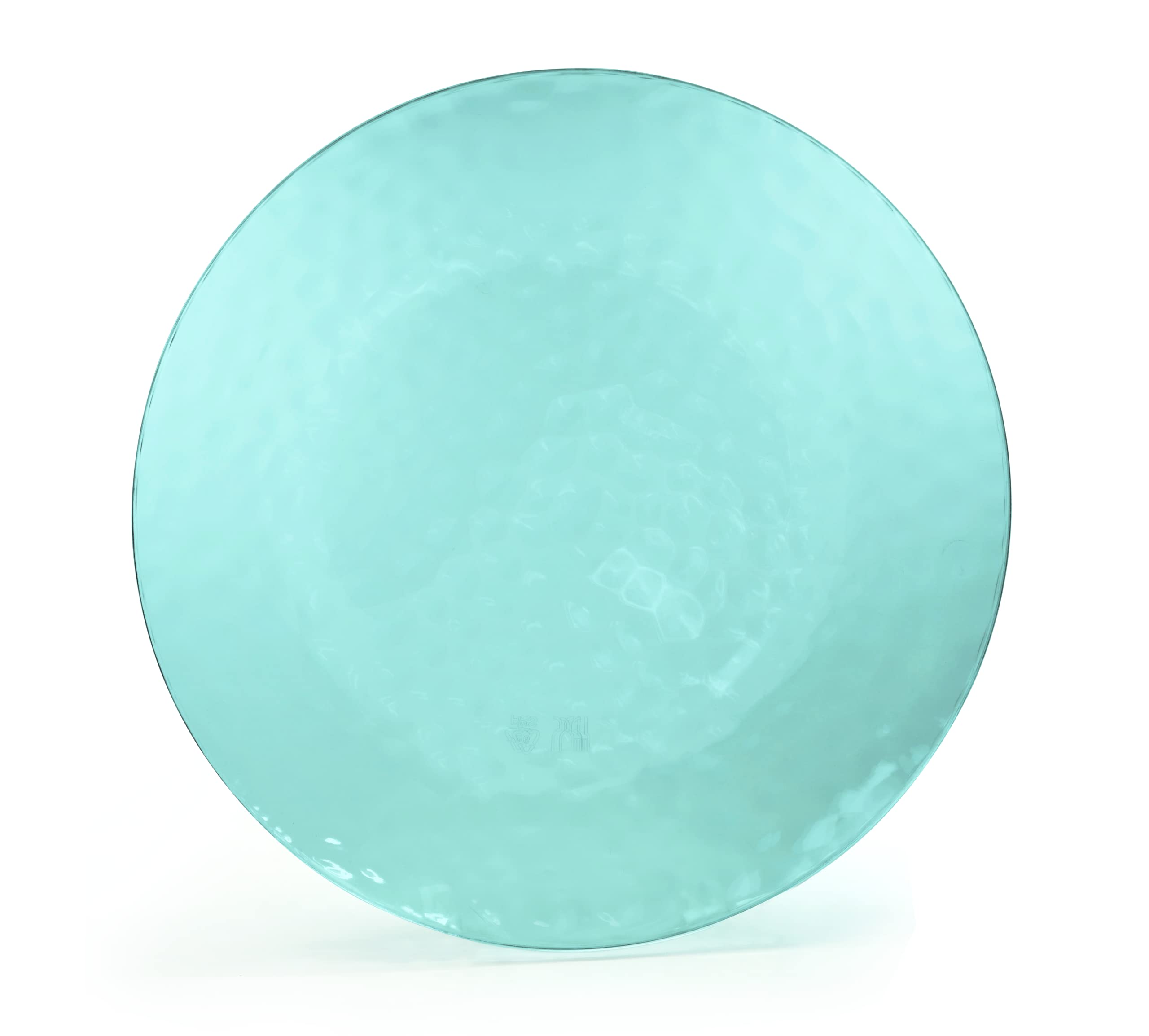 60 Pack Disposable Plastic Plates - 9 Inch Luncheon Plates for Wedding, Party & Events - Coastal Clear Blue - Perfect for Birthday, Baby Shower & Outdoor Gatherings