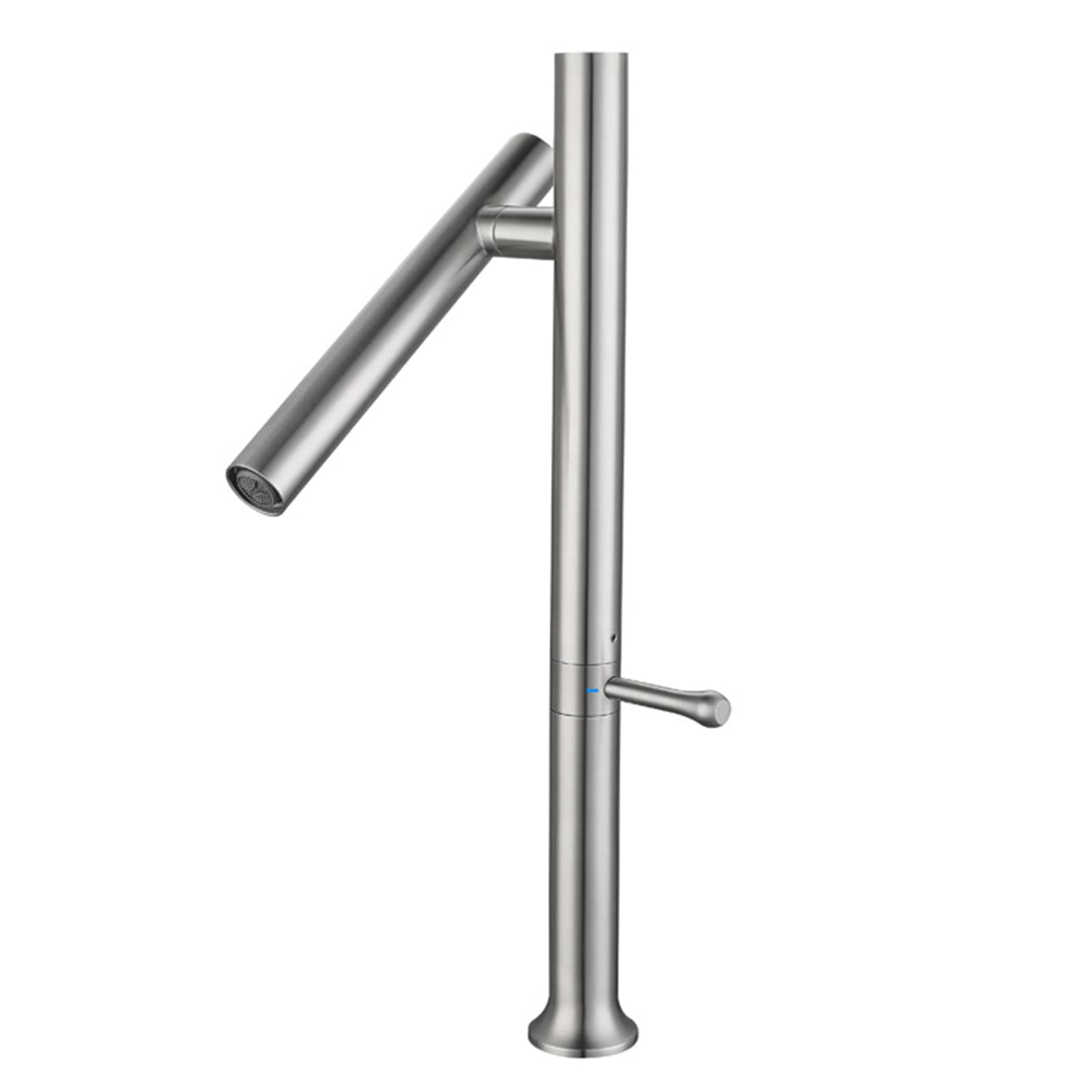 Stainless Steel Single Lever Kitchen Faucet with 360° Swivel Spout - Brushed Nickel High Arc Monobloc Mixer Tap for Sink - Perfect for Modern Kitchens & Easy Dishwashing