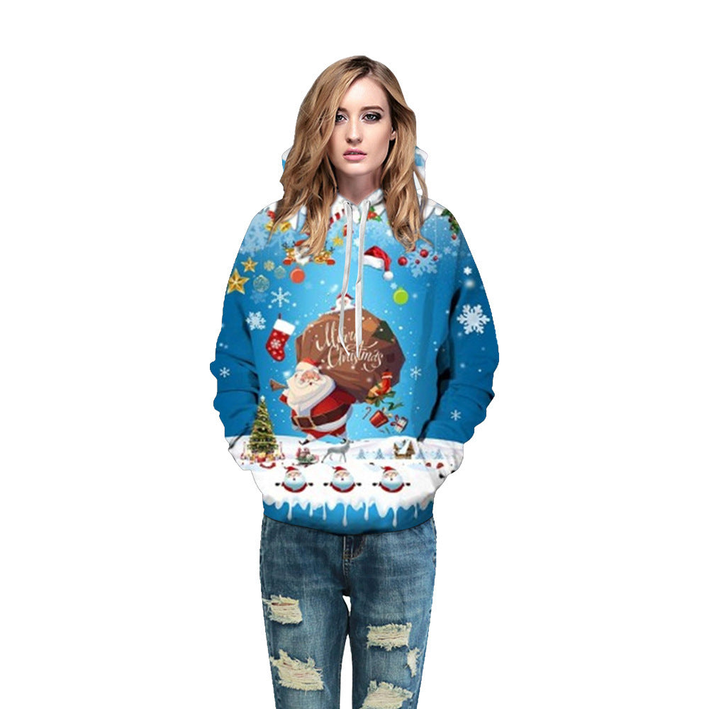 3D Digital Printed Christmas Pullover Hoodie - Festive Holiday Sweatshirt for Men & Women - Perfect for Xmas Parties, Gifts & Winter Outfits