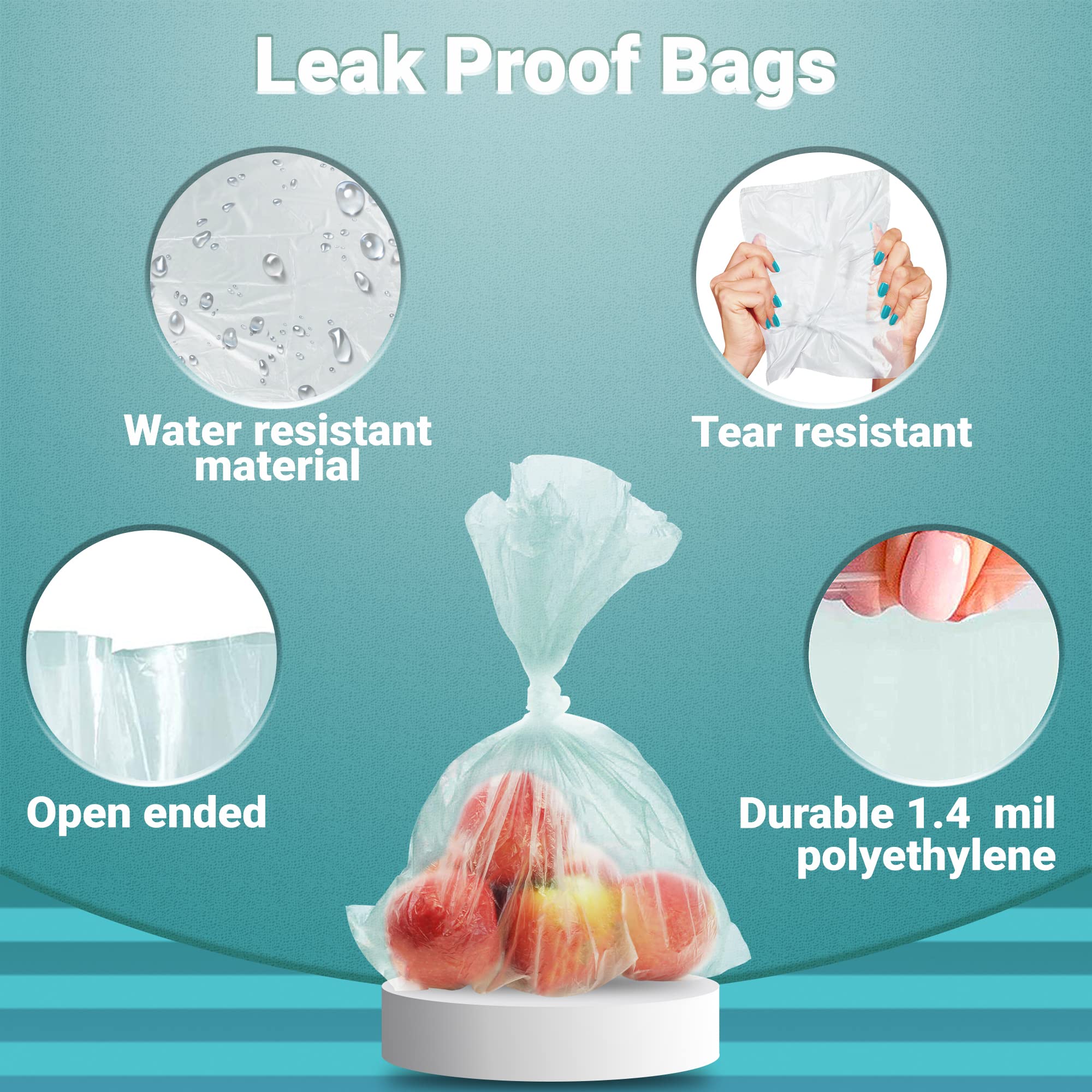 APQ 1000 Pack Leak Proof Bags with EVA Additive 6x12 Inches | 1.40 Mil Polyethylene Storage Bags | Clear Plastic Bags for Industrial, Food Service & Medical Use | Perfect for Packaging, Storing & Organizing | Ideal for Restaurants, Laboratories & Retail Businesses