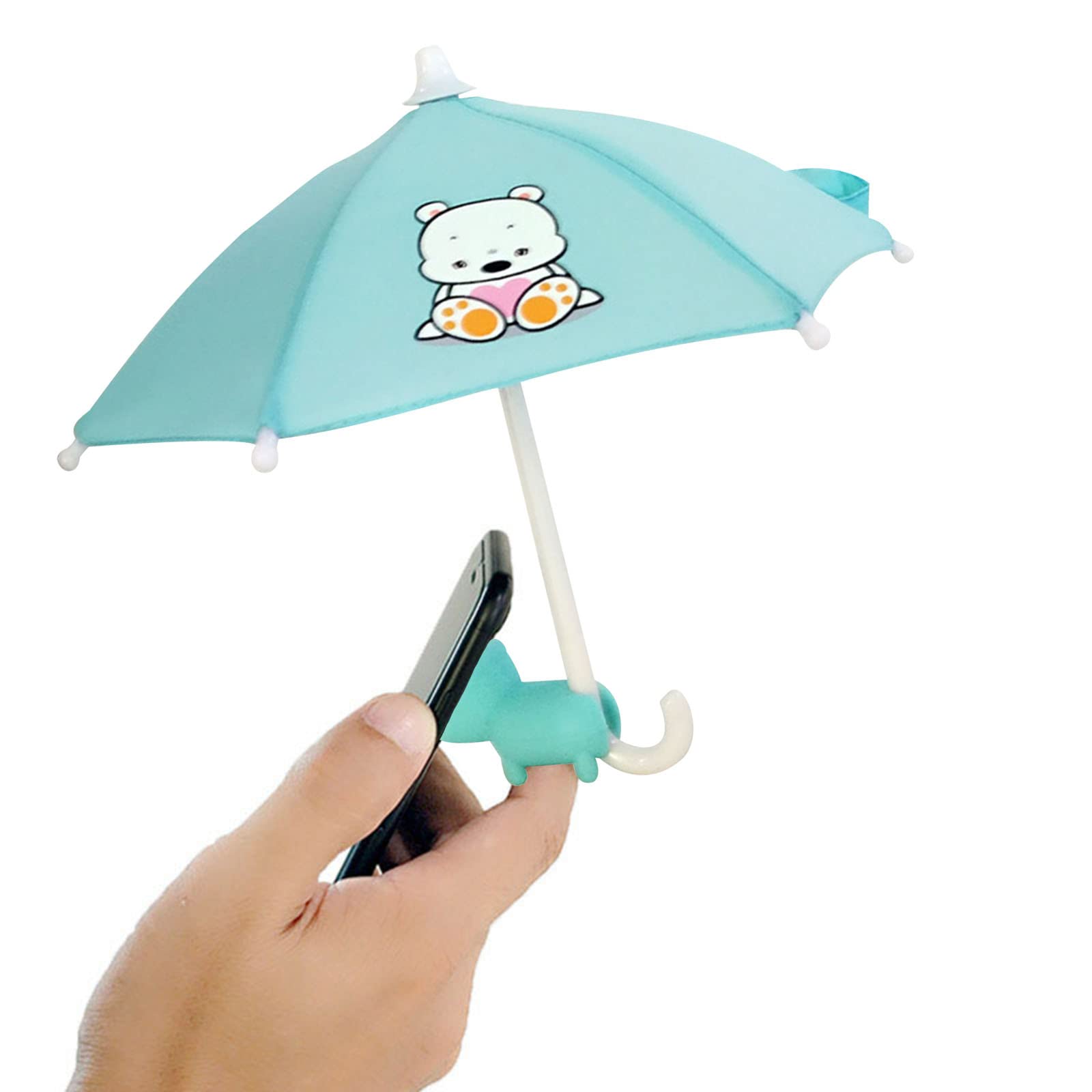 Universal Phone Stand with Umbrella - Anti-Glare & Waterproof Suction Cup Holder for Outdoor Smartphones - Perfect for Beach, Poolside, and Sunny Day Activities