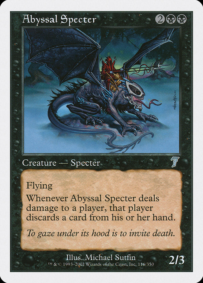 Abyssal Specter Magic: The Gathering Card - Seventh Edition | Collectible MTG Game Accessory for Tournaments & Casual Play