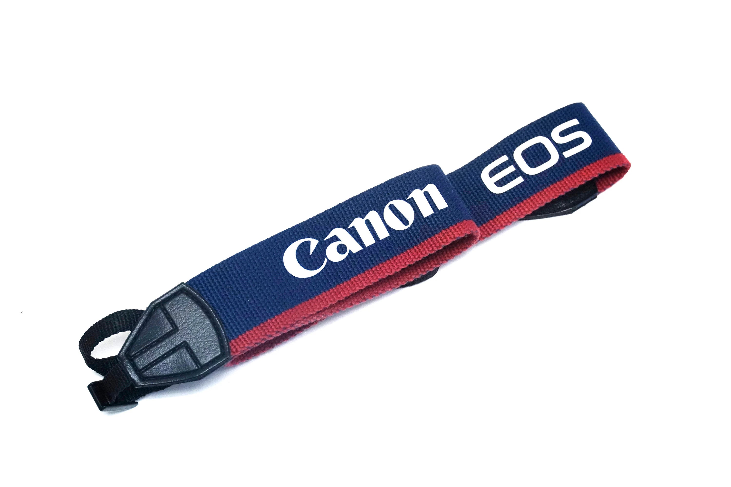 Vintage Style Canon Camera Strap - Blue & Red Wide Neck Strap for DSLR & Mirrorless Cameras - Perfect for Travel, Street Photography & Everyday Use