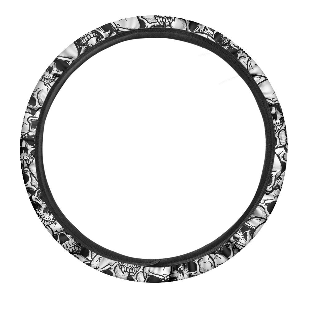 Skull Steering Wheel Cover for Women - Universal & Comfortable - Perfect for Safe Driving
