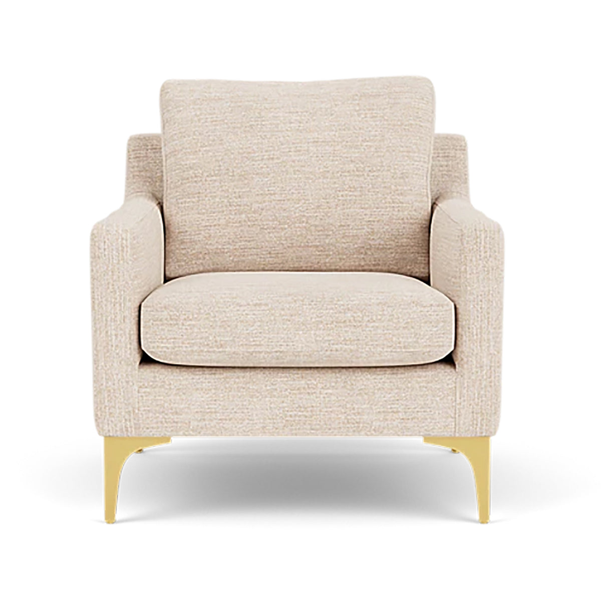 Astha Fabric Armchair - Modern Upholstered Accent Chair for Living Room, Bedroom & Office - Comfortable Lounge Chair with Soft Fabric & Sturdy Frame