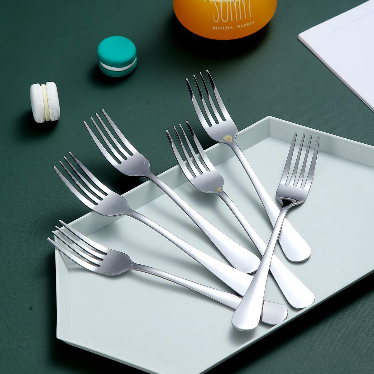 12-Piece Stainless Steel Dinner Fork Set - 7.9