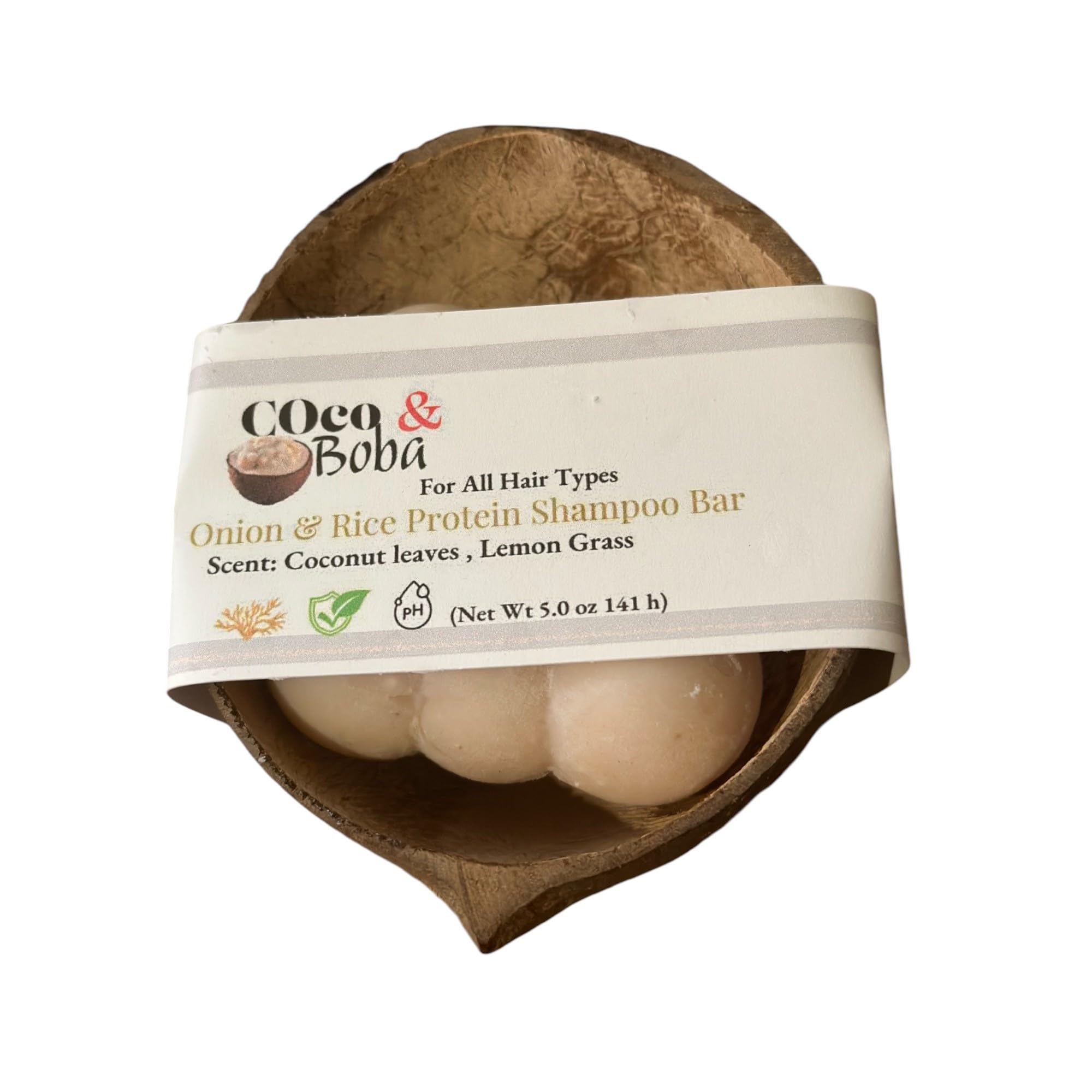 Organic Chebe Seamoss & Marshmallow Root Shampoo Bar for Hair Growth - Natural Nourishing Vegan Hair Care - Perfect for Dry, Damaged Hair & Scalp Health at Home or Travel