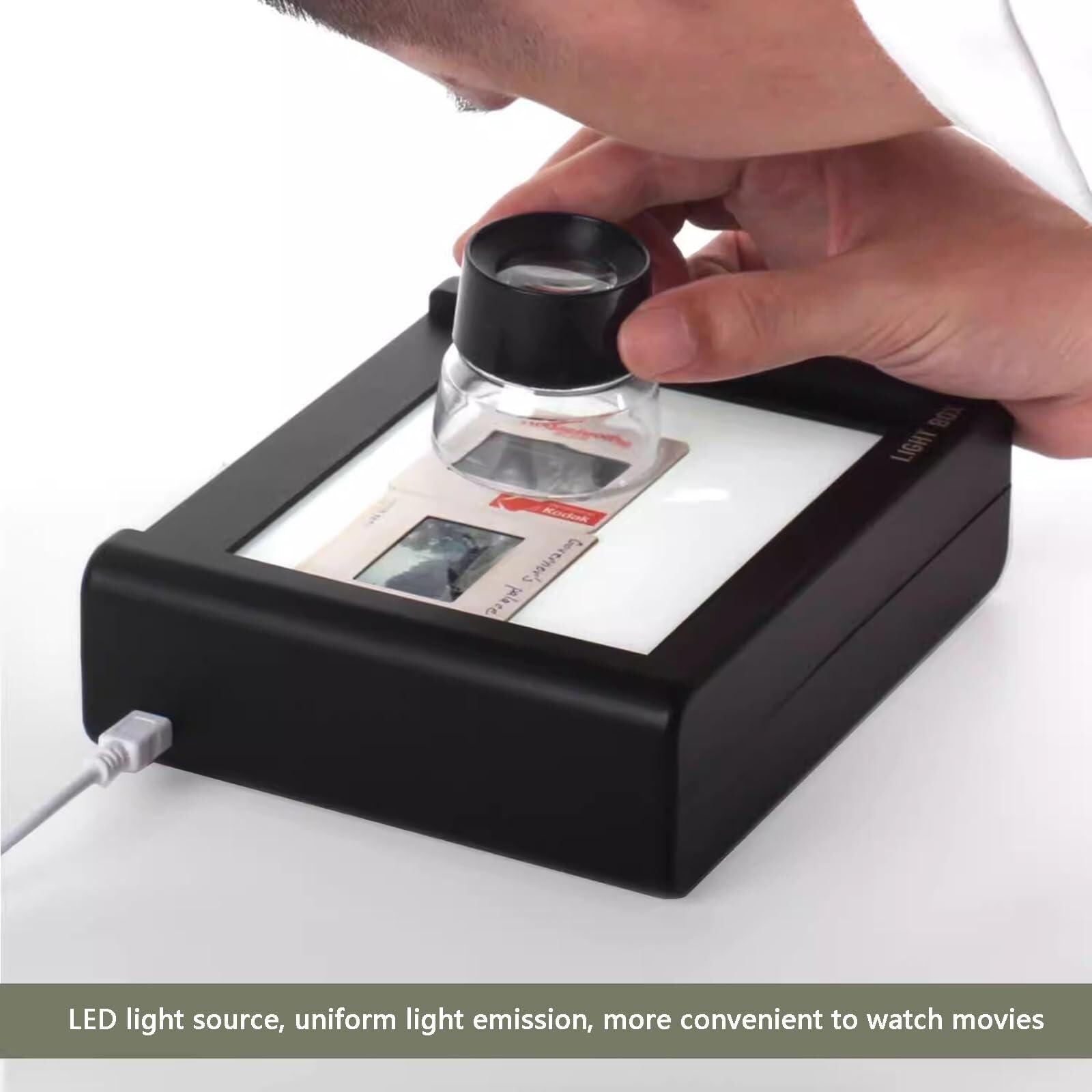 Professional Mobile Film Scanner - Convert 35mm, 120 & 4x5 Negatives/Slides to Digital JPEG Files | USB-Powered LED Lighted Photo Viewer | Perfect for Archiving Old Family Photos & Digitizing Film Collections