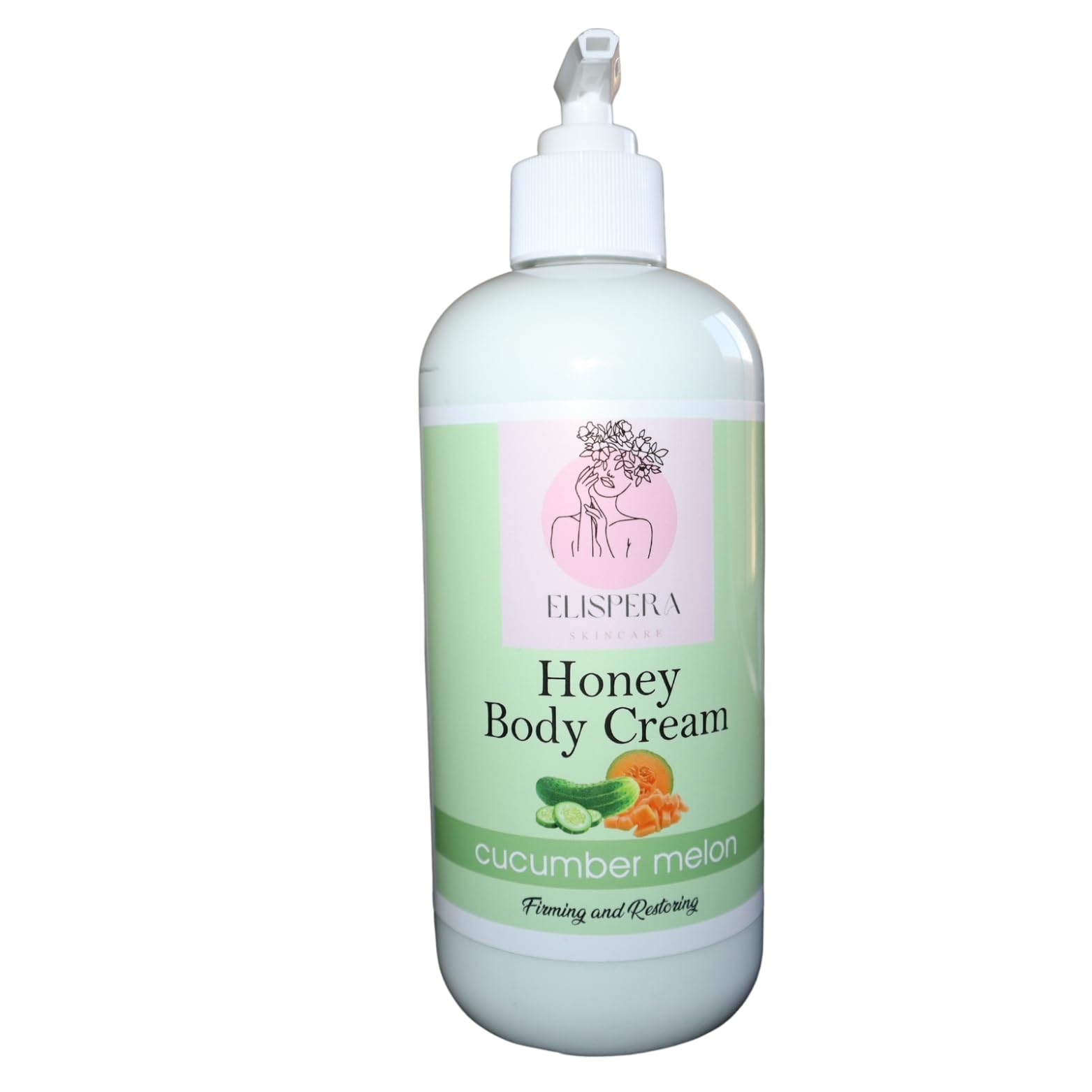 **Honey Body Cream - Cucumber Melon Scented Moisturizer (16 Fl Oz) | Hydrating & Nourishing for Dry Skin | Perfect for Daily Use & Spa Nights**