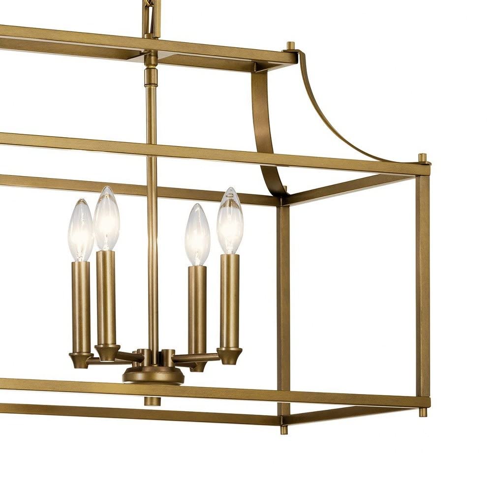 8-Light Traditional Candle Style Cage Chandelier - Brushed Nickel Finish - Perfect for Kitchen Island, Dining Room, or Farmhouse Decor Lighting