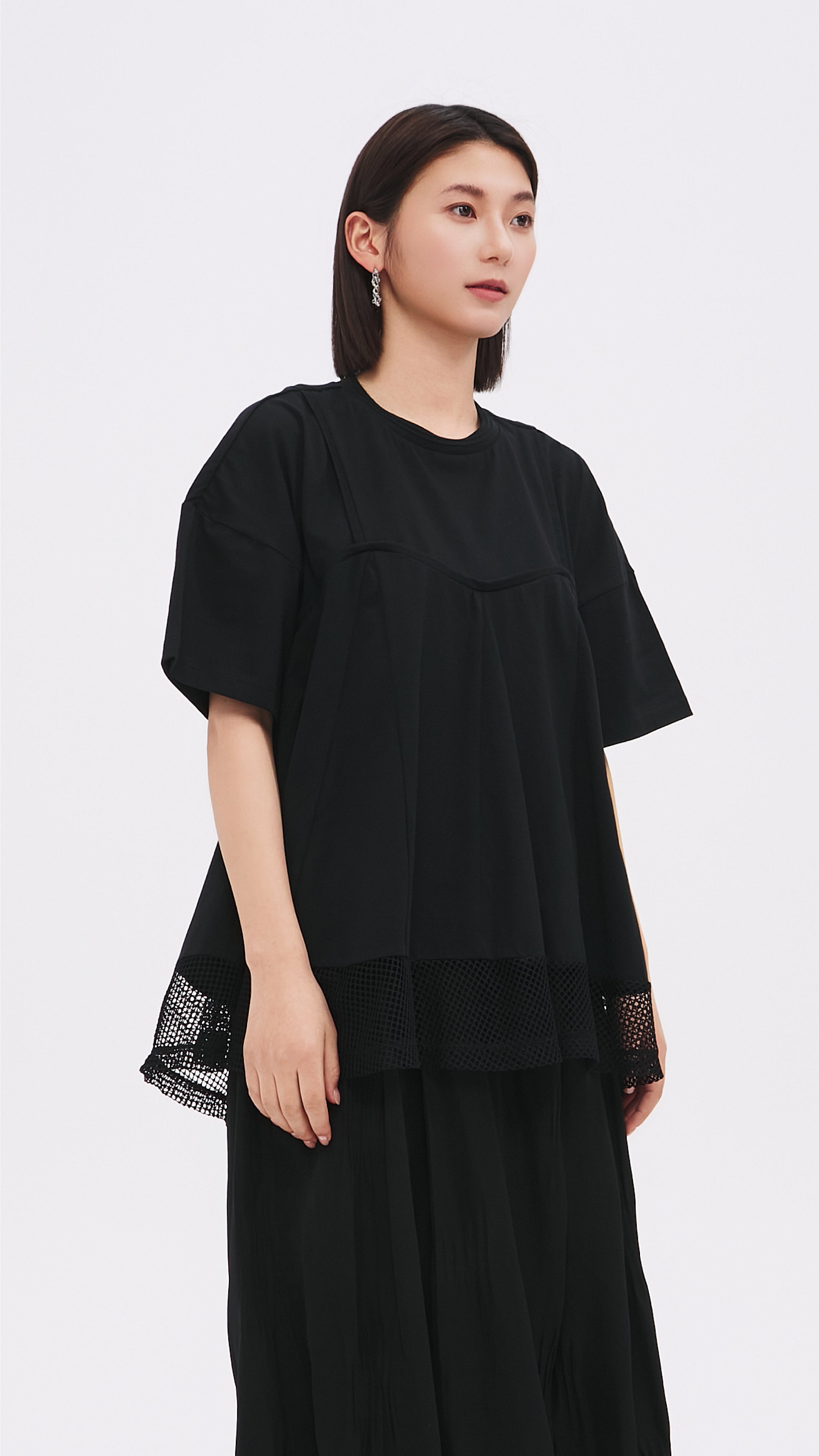Stylish Cut Sewn Patched Women's Tops - Trendy Distressed Casual Shirt for Everyday Wear | Perfect for Street Style, Music Festivals & Weekend Outfits