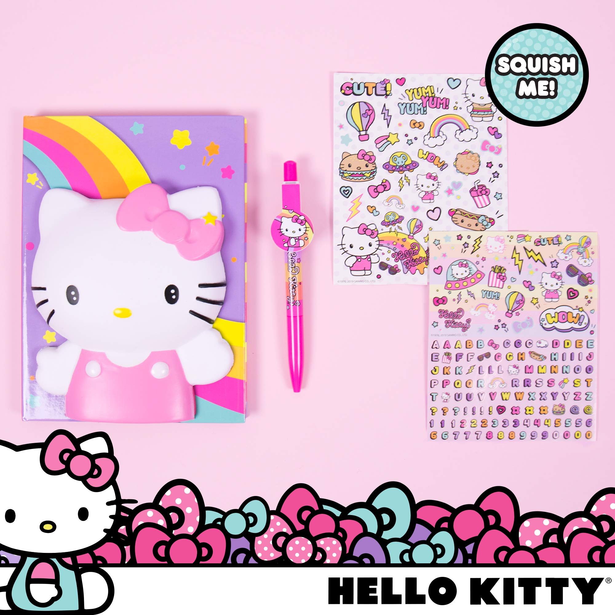 Hello Kitty DIY Squishy Diary Kit - Fun & Creative Journal Making Set for Kids & Teens - Perfect for School, Gifts & Stress Relief