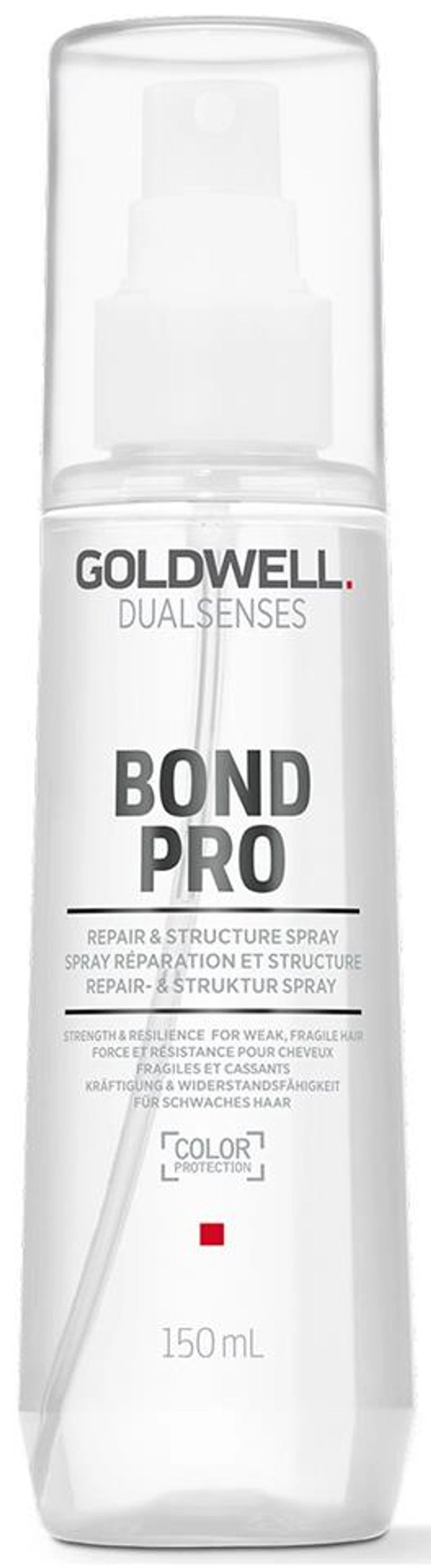 Goldwell Bond Pro Repair & Structure Spray - Hair Repair Treatment for Damaged & Weak Hair - Salon-Professional Leave-In Spray for Stronger, Healthier Hair - Perfect for Daily Use & Styling