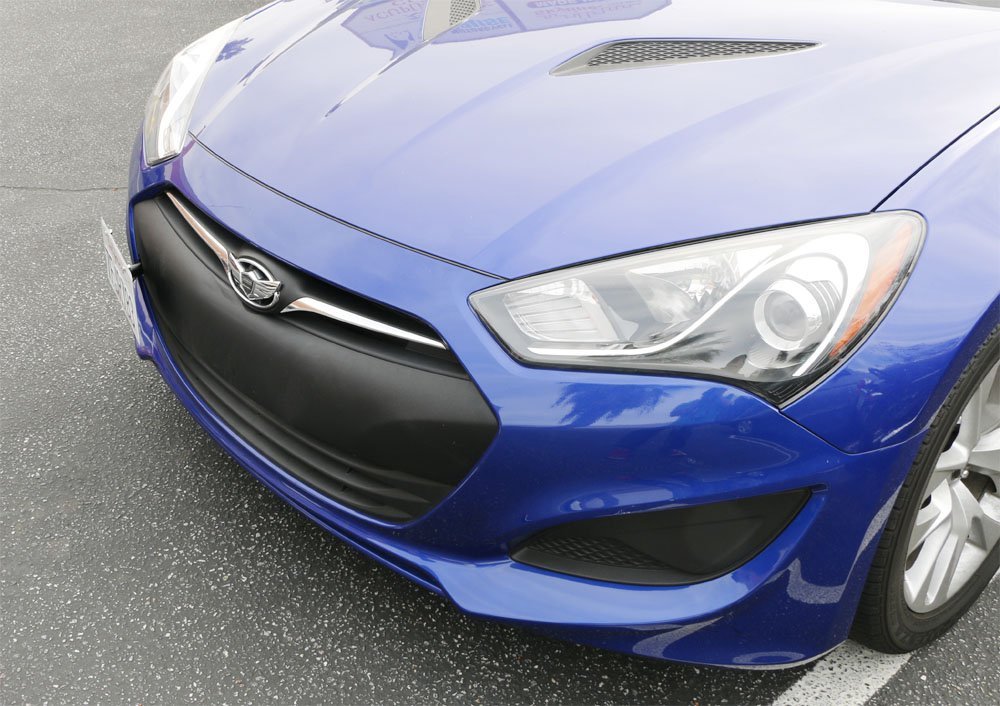 Genesis Coupe Front Bumper Tow Hook License Plate Mounting Bracket - Universal Fit for 2010-2016 Models - Durable Stainless Steel Design - Perfect for Car Shows & Parking Compliance