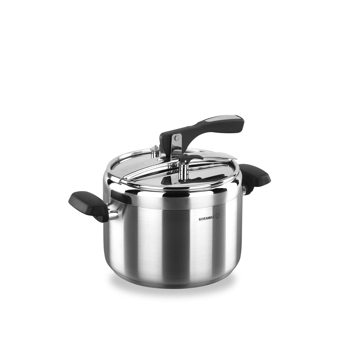 Korkmaz Turbo 7 Quart Stainless Steel Pressure Cooker - Induction Compatible Stovetop Cookware for Slow Cooking, Rice, Steaming, Sautéing & Yogurt Making | Perfect for Family Meals, Meal Prep & Healthy Cooking