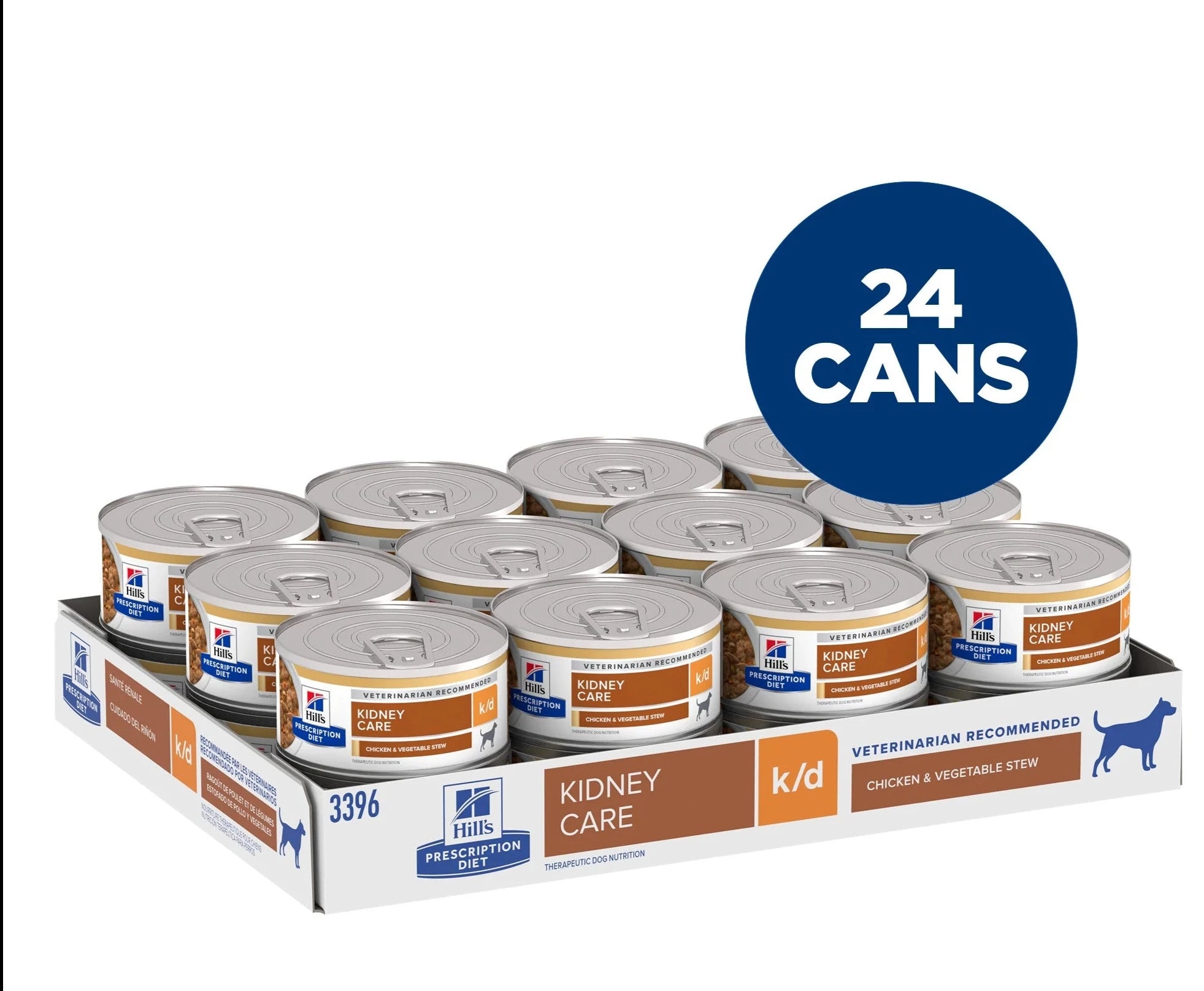 Hill's Prescription Diet k/d Kidney Care Chicken & Vegetable Stew Wet Dog Food - Supports Kidney Health for Dogs - Perfect for Senior Dogs & Pets with Kidney Issues