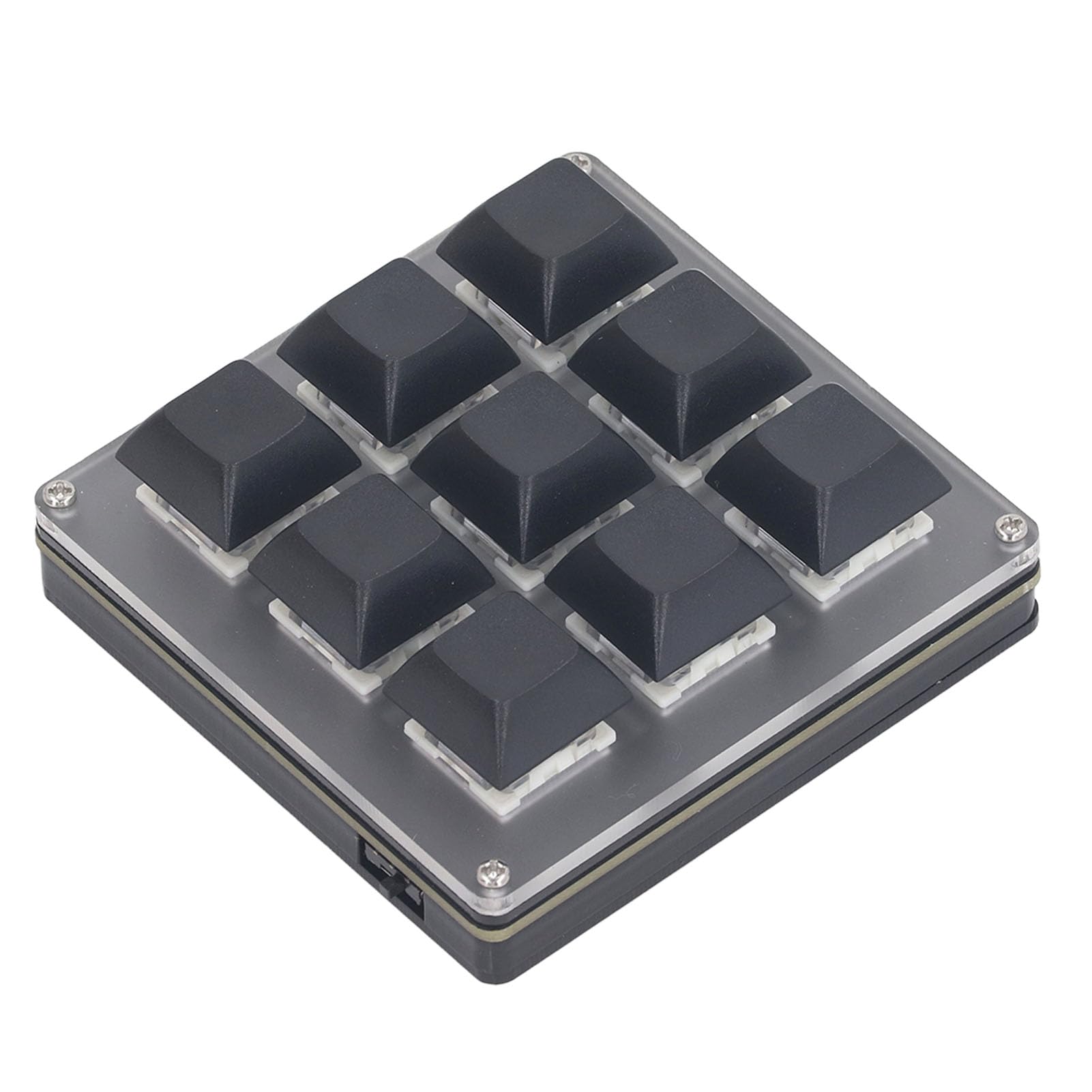 Oumefar Mini USB Mechanical Gaming Keyboard - 9 Programmable Keys, ABS Keycaps, Auto Sleep, Adjustable Backlight for PC, Laptop, Mac - Perfect for Gaming, Office Work & Media Control
