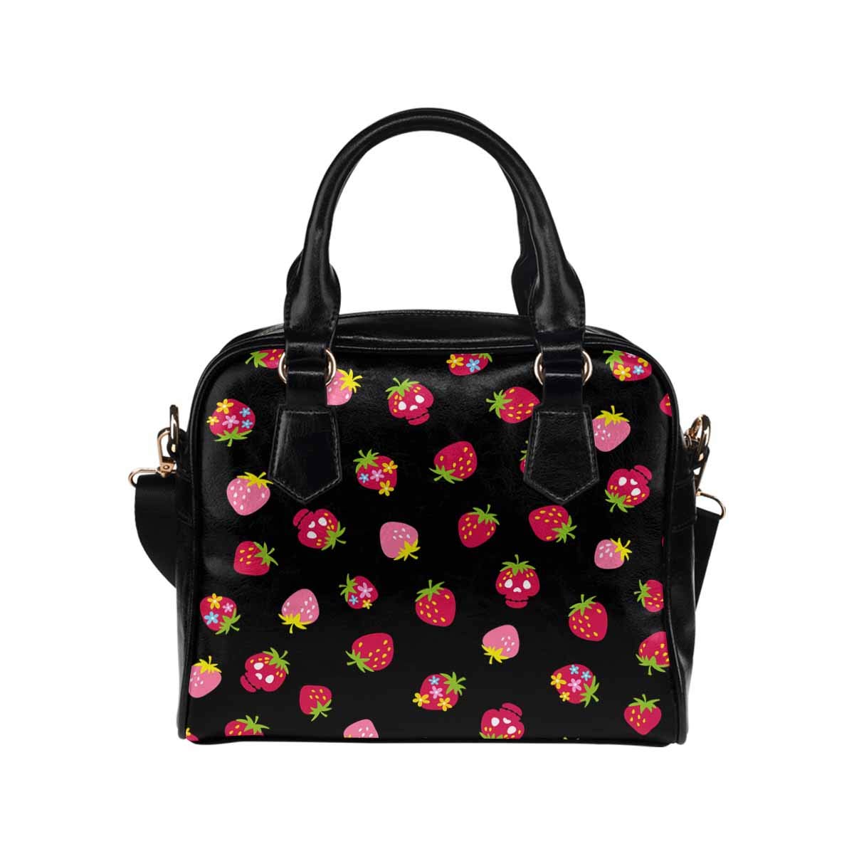 InterestPrint Red Rose Skull PU Leather Women's Handbag - Stylish Shoulder & Crossbody Purse for Women & Girls - Perfect for Casual Outings, Parties & Gothic Fashion