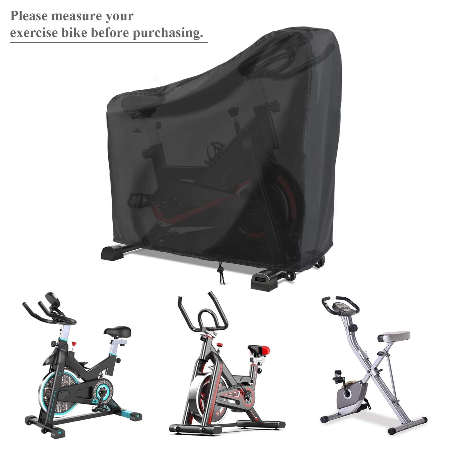 Waterproof & Dustproof Exercise Bike Cover for Upright & Stationary Bikes - Indoor/Outdoor Cycling Equipment Protection - Perfect for Home Gym, Garage Storage & Patio Use