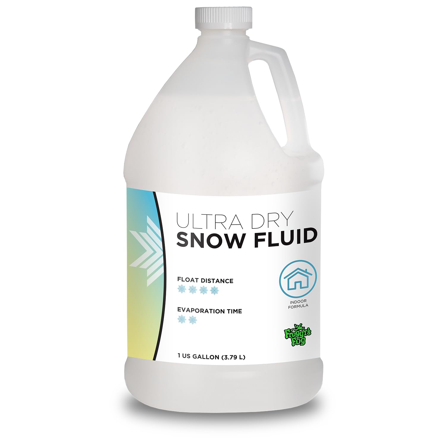 Froggys Flakes Snow Juice Concentrate - Makes 16 Gallons of Ultra Dry Artificial Snow - High Float Formula (30-50 Feet Drop) for Winter Decorations, Themed Parties, and Snow Effects
