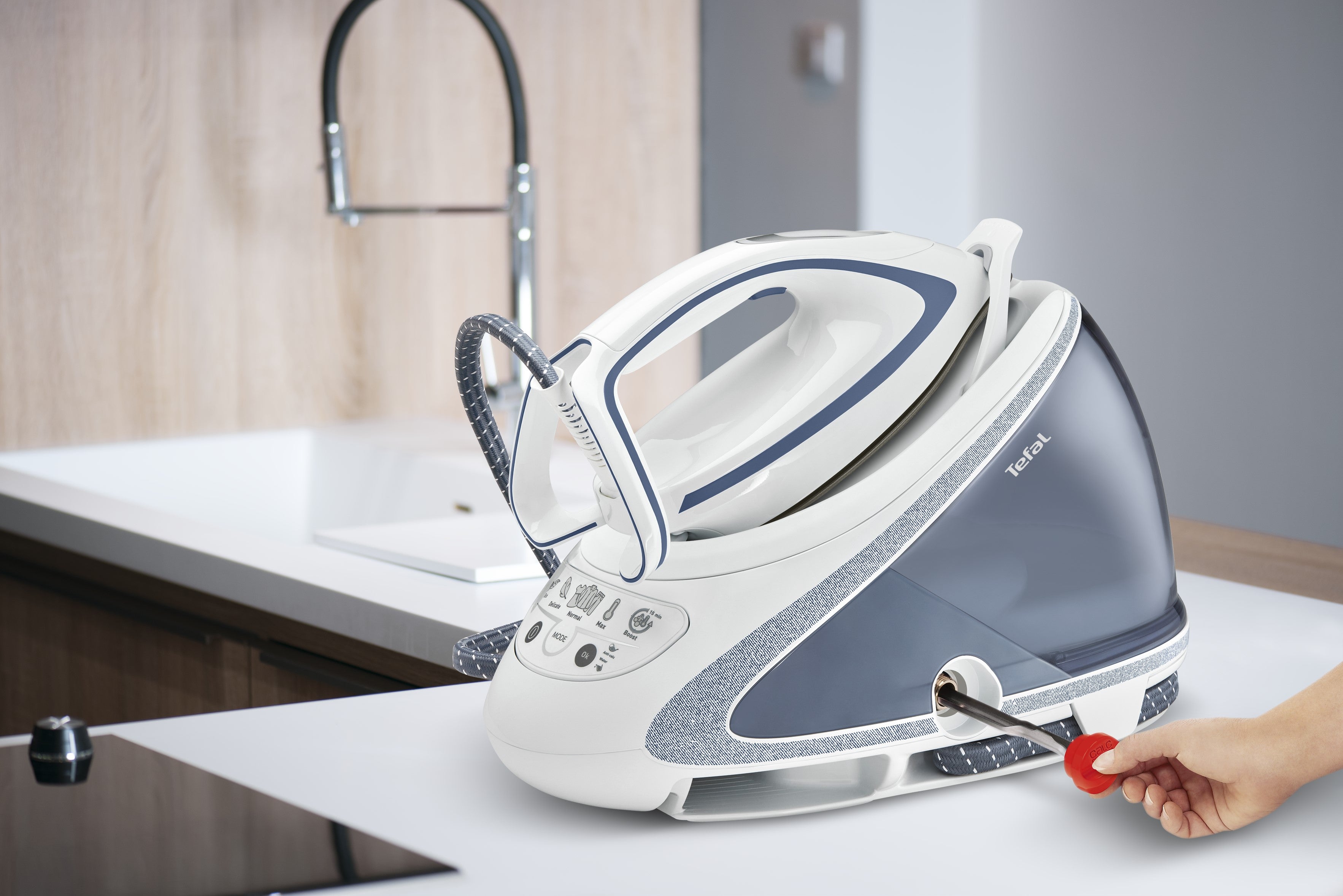Tefal Pro Express Ultimate GV9533 High Pressure Steam Generator Iron - Perfect for Wrinkles Removal & Professional Garment Care