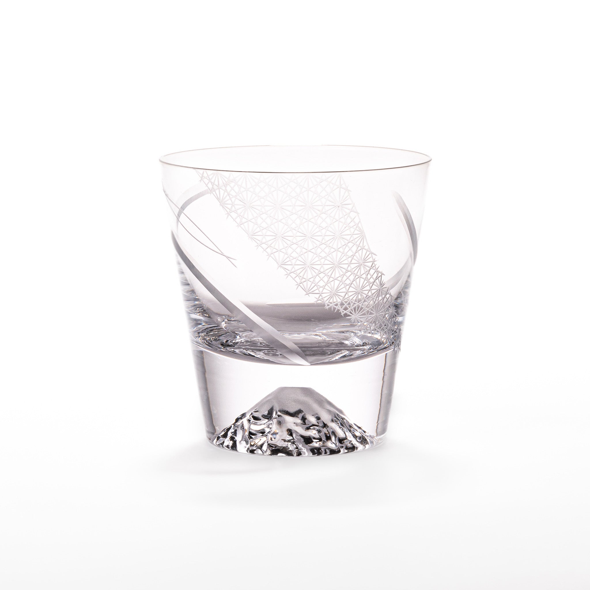 Tajima Mount Fuji Whiskey Glasses Set of 2 - Japanese Inspired Rocks Glasses for Bourbon, Scotch & Cocktails - Perfect for Home Bar, Gifts & Entertaining