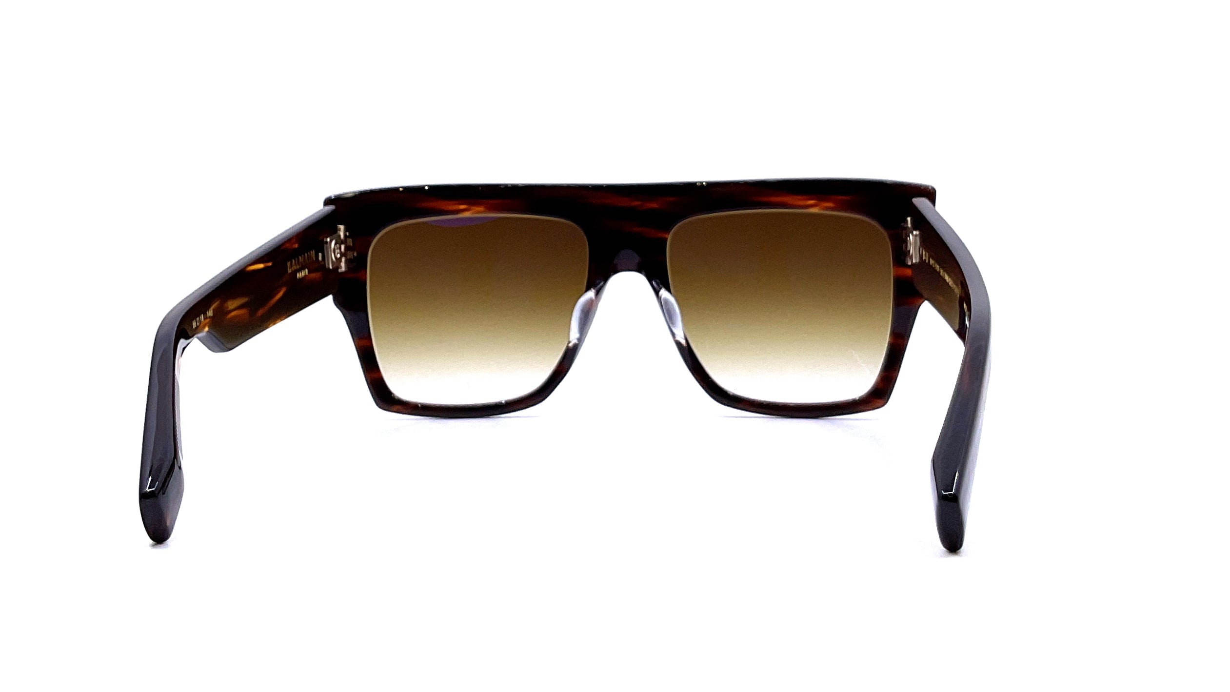 Balmain B I Sunglasses - Dark Brown & Gold Frames - Luxury Fashion Shades for Men & Women - Perfect for Outdoor Activities & Travel