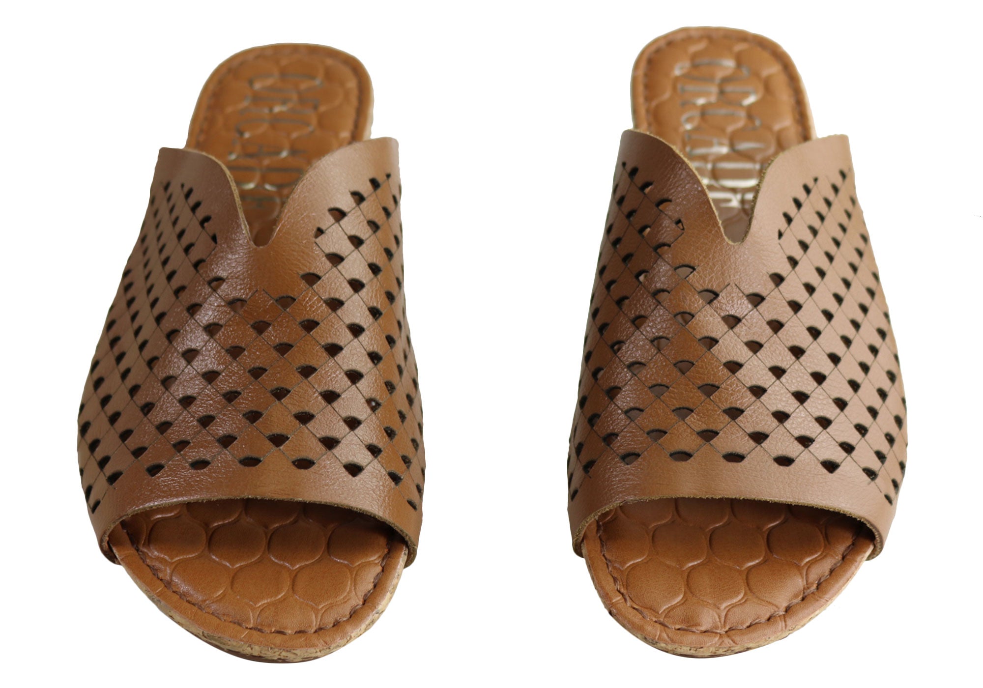 Orcade Natalie Women's Comfort Leather Slides Sandals - Made in Brazil - Perfect for Beach, Pool & Summer Casual Wear