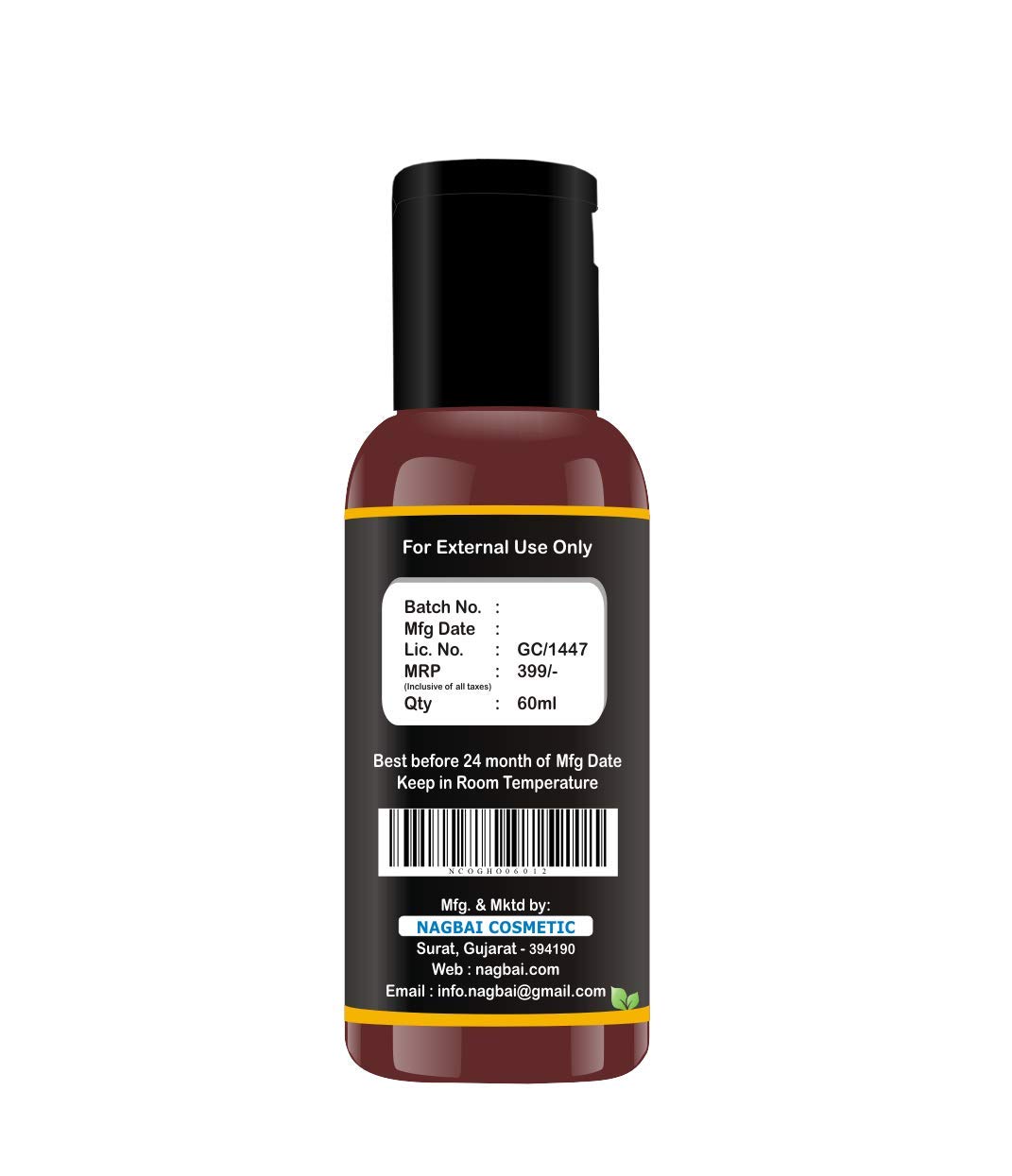 Nagbai Onion Ginger Hair Oil - Natural Chemical-Free Treatment for Smooth & Soft Hair - Promotes Hair Growth & Reduces Hair Fall - Perfect for Daily Hair Care & Scalp Massage