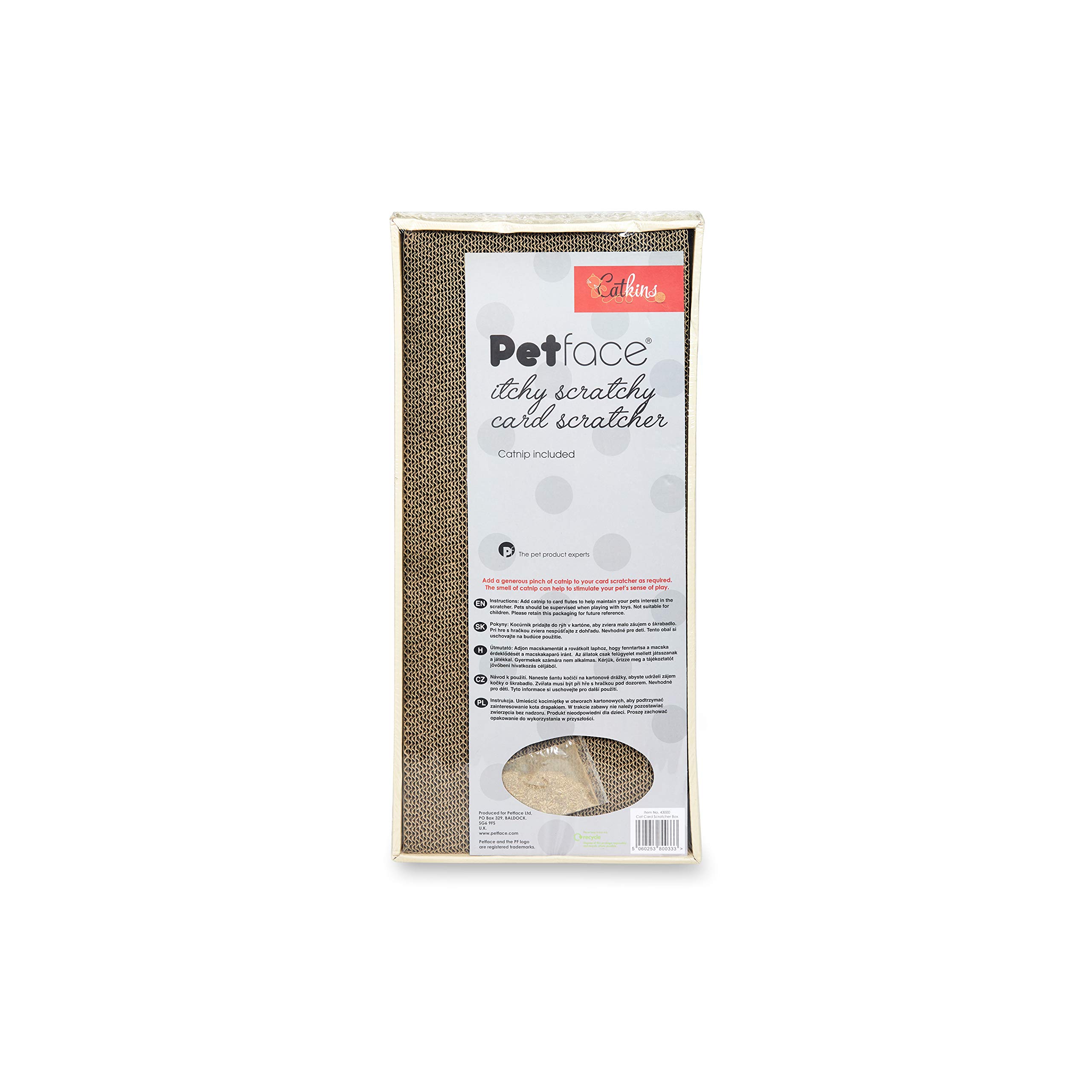 Premium Cat Scratcher Box with Catnip - Durable Cardboard Cat Scratcher for Indoor Cats - Fun Kitty Toy for Scratching, Playing & Relaxing - Perfect for Home, Office & Pet-Friendly Spaces