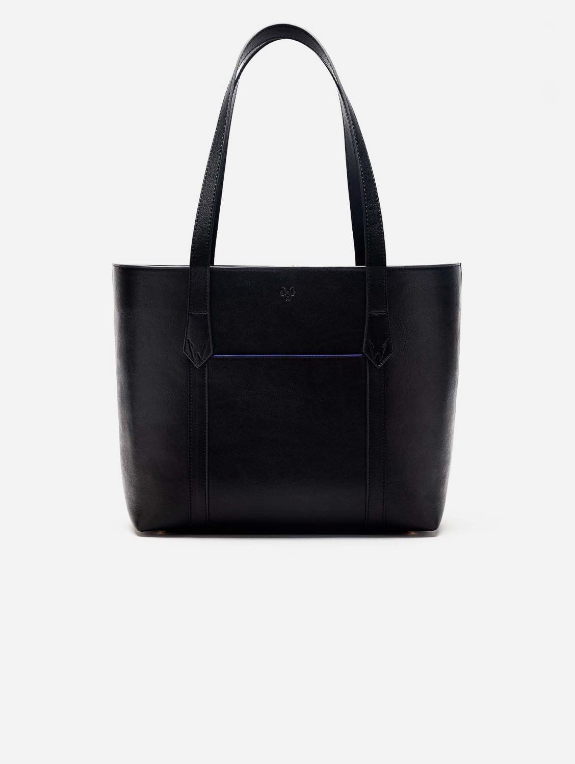 Maddox Vegan Leather Tote Bag for Women - Stylish Black & Cobalt Blue Handbag - Perfect for Work, Travel & Everyday Use