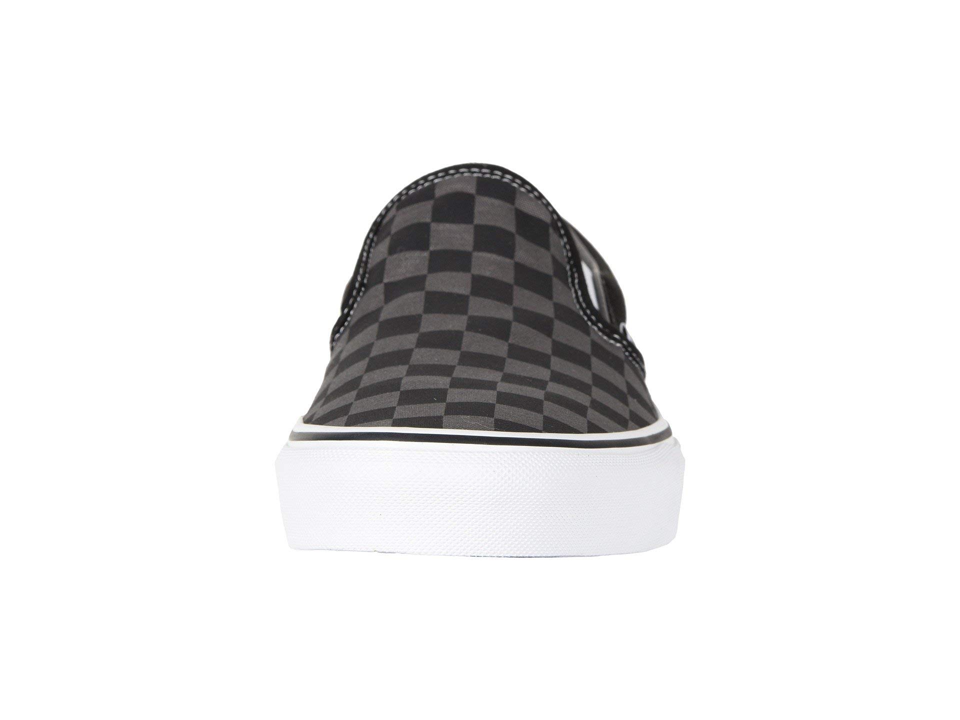 Vans Classic Slip-On Sneakers for Men & Women - Black/Pewter Checkerboard Skate Shoes | Comfortable Casual Shoes for Walking, Skating & Everyday Wear