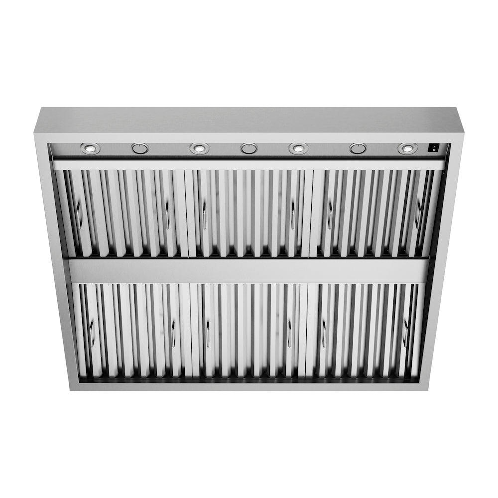 ZLINE 42 Inch Under Cabinet Outdoor Grill Hood - Stainless Steel Range Hood with High CFM for BBQ, Patio & Backyard Cooking (GOU1 42 Model) - Perfect for Outdoor Kitchens, Decks & Entertaining Areas