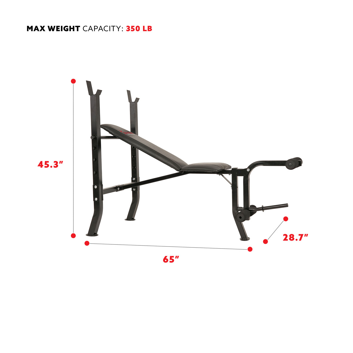 Adjustable Weight Bench for Home Gym - Flat, Incline & Decline Workout Bench with Leg Developer | Perfect for Strength Training, Bodybuilding & Full-Body Exercises