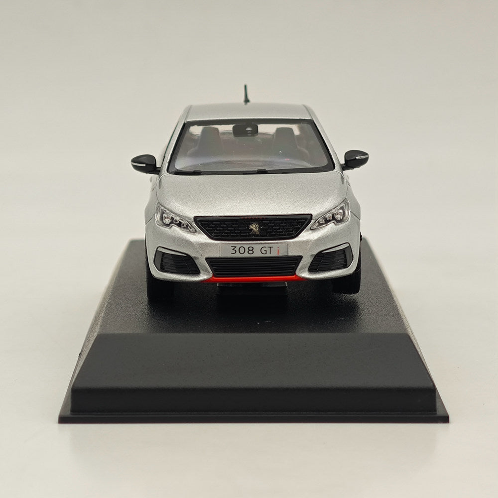 1/43 Scale Norev Peugeot 308 GTi Sport Version Silver Diecast Model Car - Collectible French Sports Car for Display, Gifts & Racing Enthusiasts
