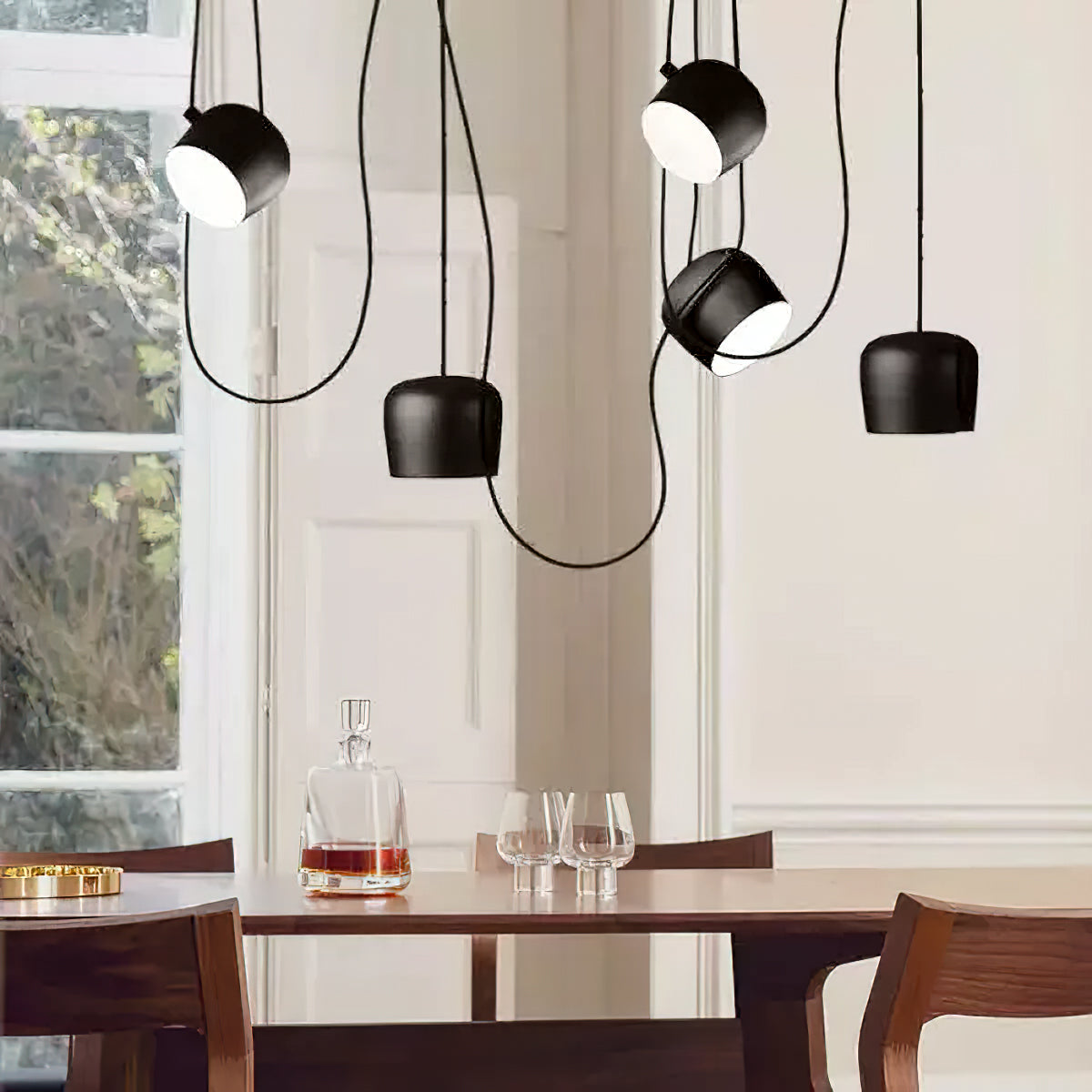 Modern Minimalist Aim Pendant Lamp - Adjustable Hanging Light Fixture for Kitchen Island, Dining Room, Bedroom & Living Room Decor