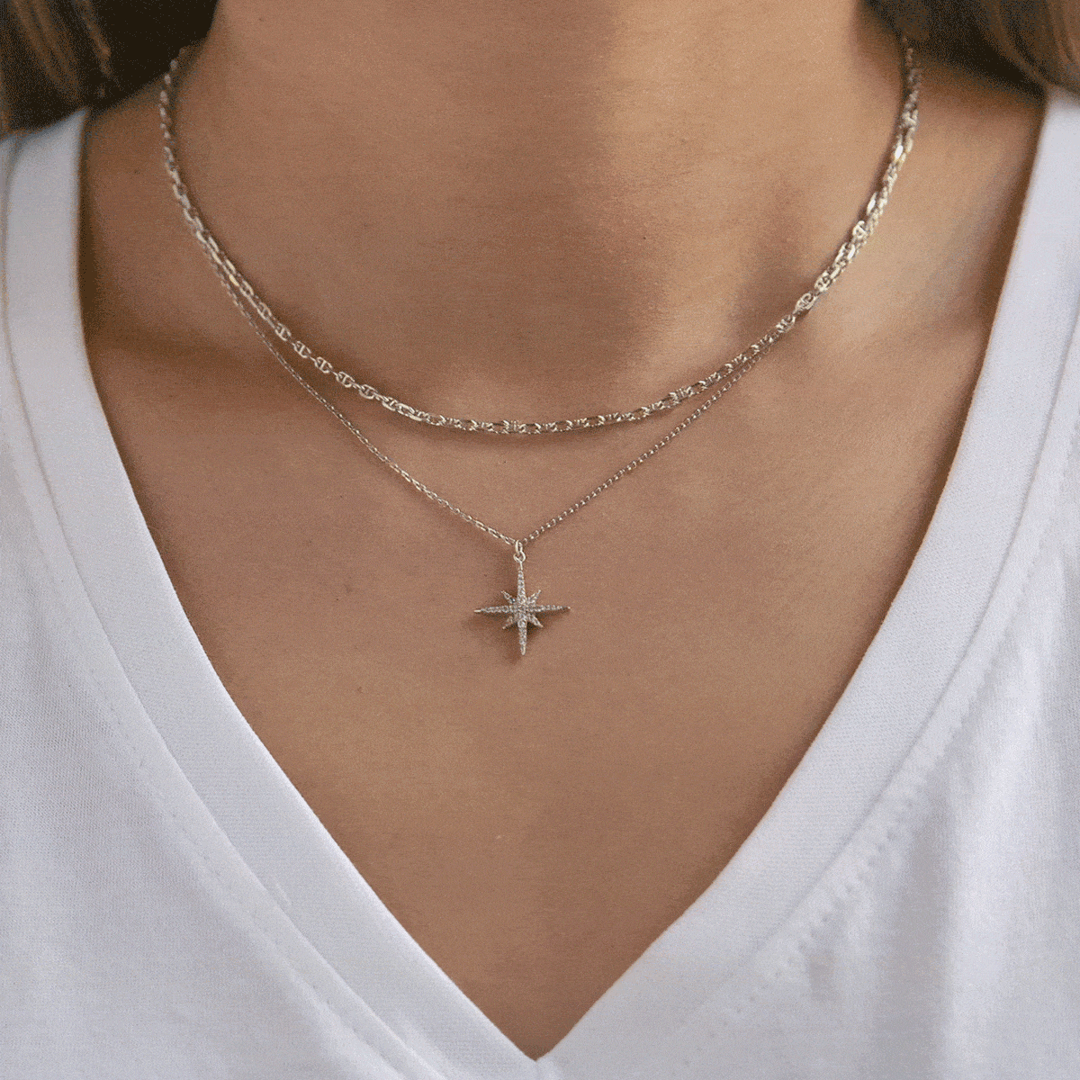 Marina Chain Choker Necklace - Dainty Gold Layered Jewelry for Women - Perfect for Date Night & Everyday Wear