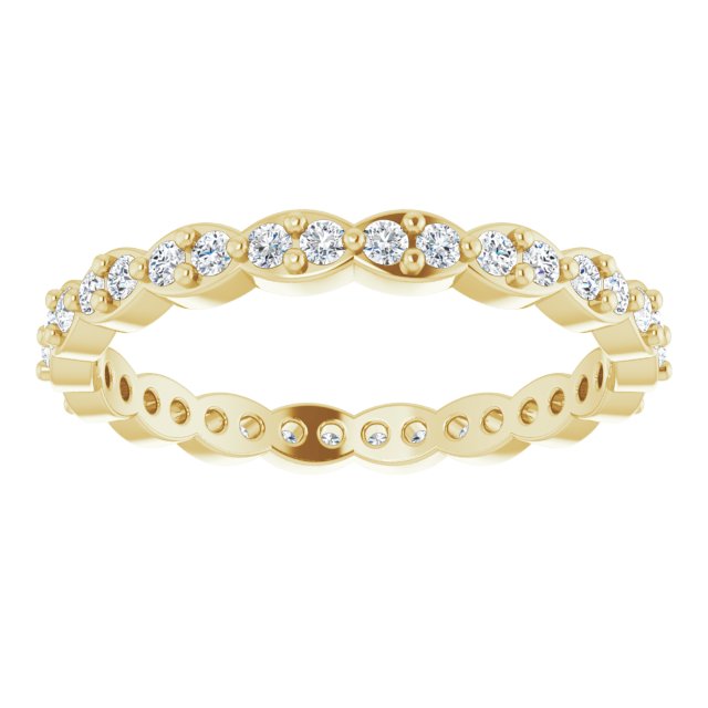 0.54 Carat Round Diamond Stackable Eternity Band Ring for Women - Perfect for Wedding, Anniversary & Everyday Elegance