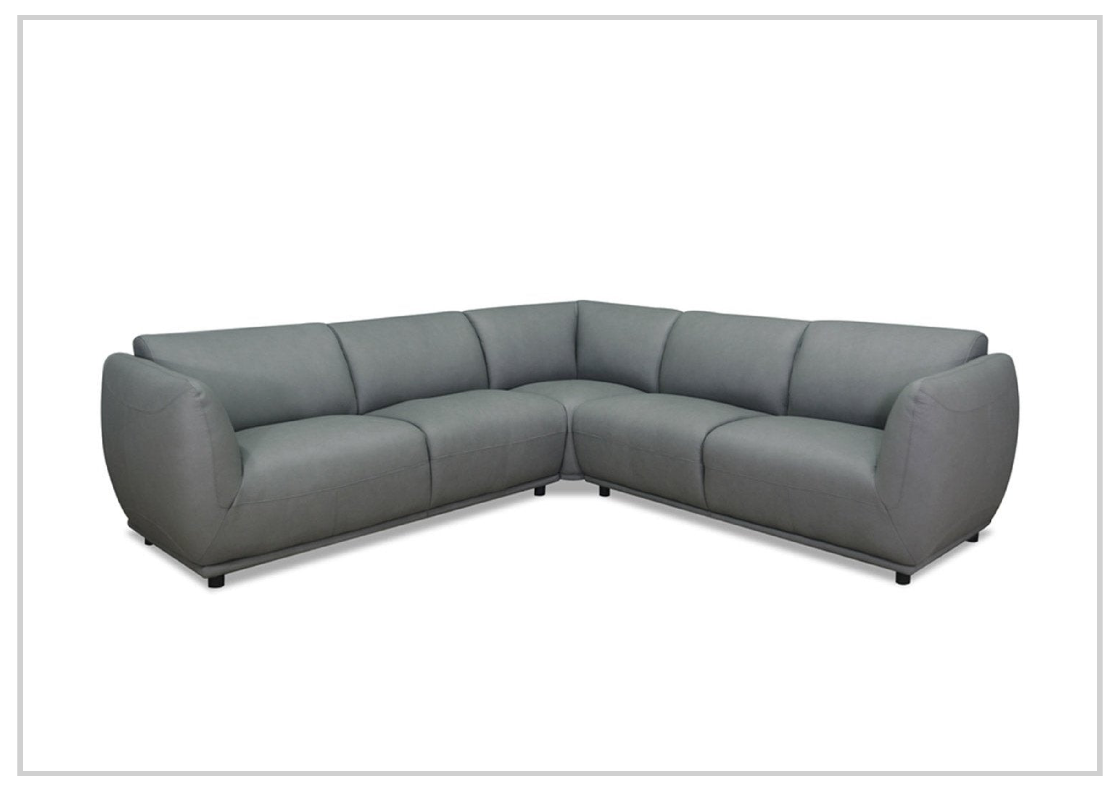 Hydeline Moon 3-Piece L-Shaped Leather Sectional Sofa Set - Modern Reclining Couch for Living Room, Home Theater & Office Lounge (Brown)