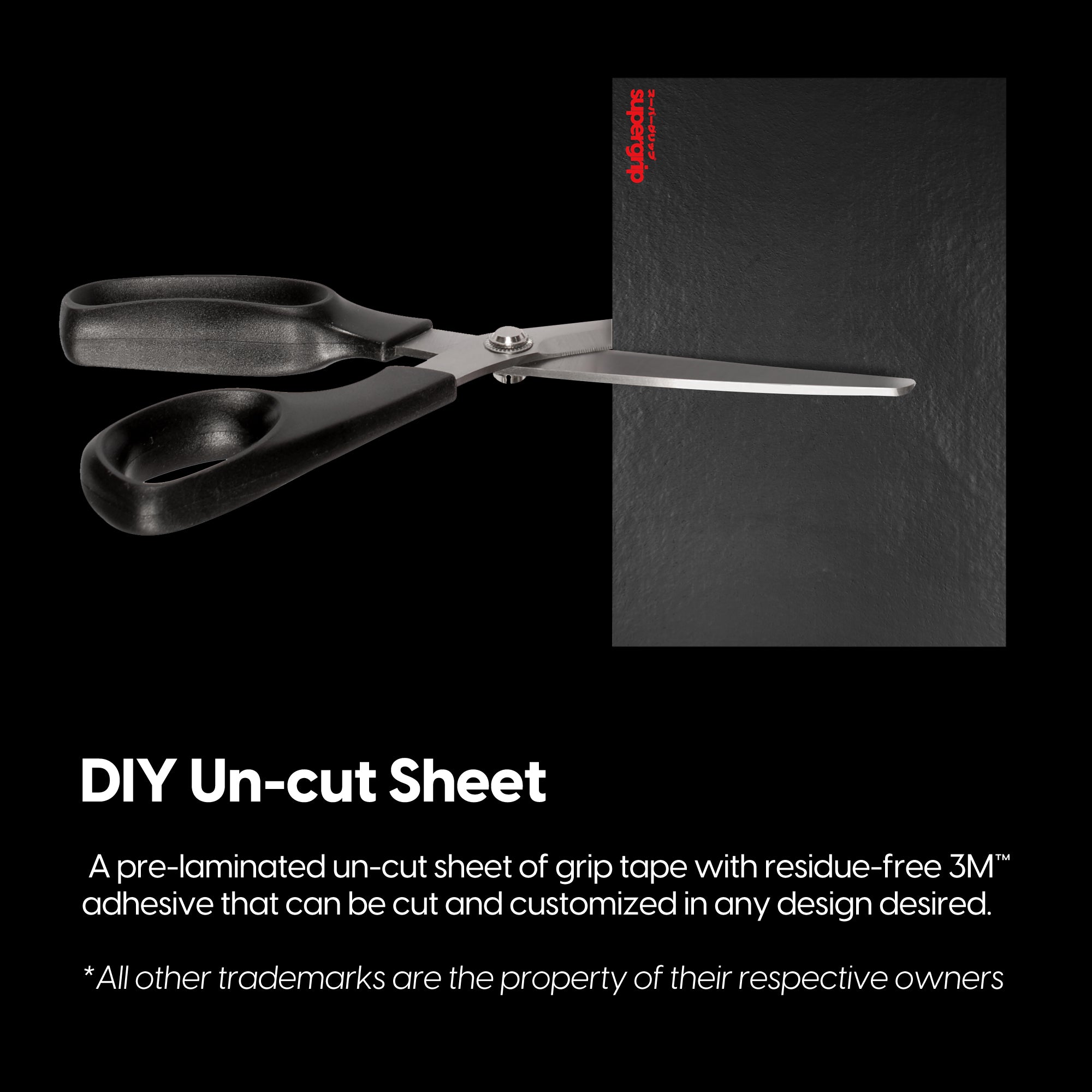 Pulsar Supergrip Grip Tape - Universal Uncut Non-Slip Sheet for Skateboards, Longboards & Scooters - Enhanced Traction & Durability for Sports & Outdoor Activities