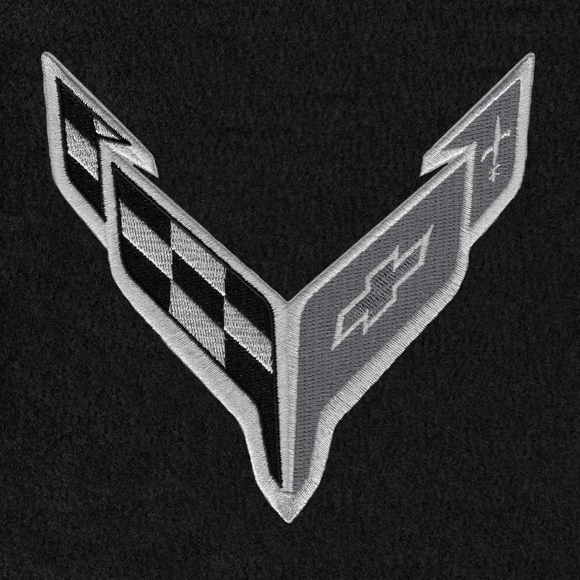 Premium Custom-Fit Carpeted Floor Mats for Corvette C8 2020-2024 - Luxury Car Floor Liners (2-Piece Set, Charcoal) | Perfect for Coupe & Convertible Models | Enhances Interior Protection & Style