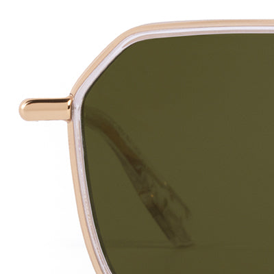 18K Gold Plated Crystal Polarized Sunglasses for Women - UV Protection & Fashion Eyewear - Perfect for Beach, Driving & Outdoor Activities