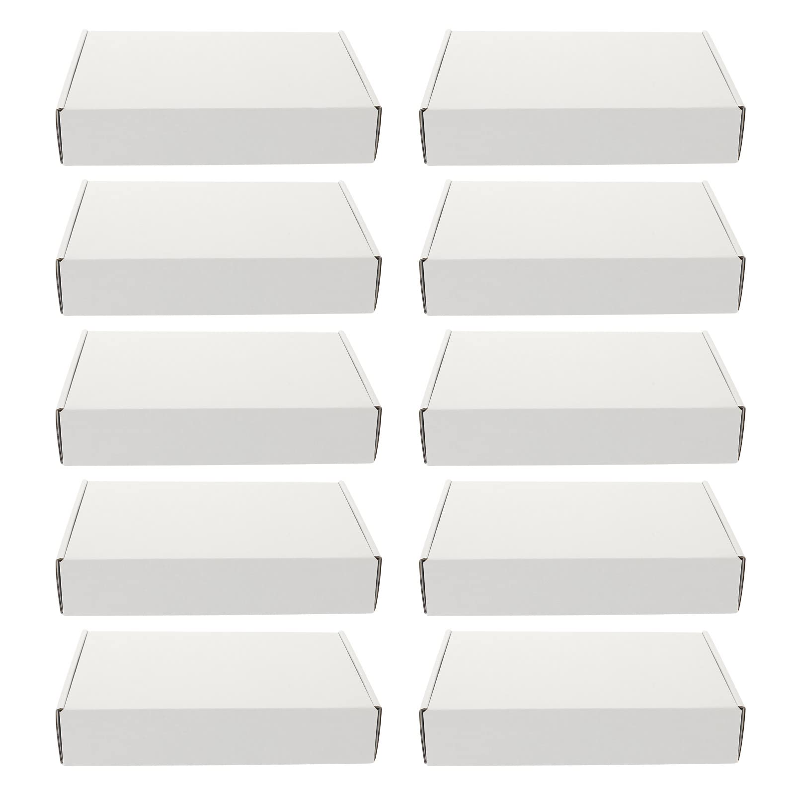 Cabilock 20Pcs White Kraft Gift Boxes - Corrugated Storage & Shipping Boxes for Gifts & Express Packing