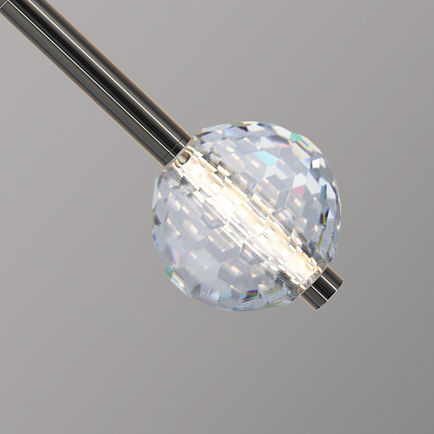 Barletta Crystal Wall Lamp - Elegant Glass Sconce Lighting for Bedroom, Living Room & Hallway - Dimmable LED Wall Light for Home Decor