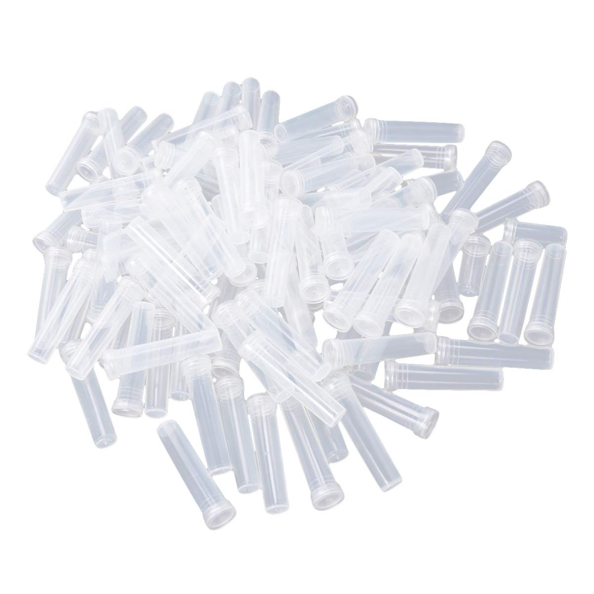 EXCEART 50 Pack Clear Plastic Flower Water Tubes - Nutrition Rose Stem Holder, Transparent Floral Water Containers for Bouquets, Wedding Centerpieces & Florist Supplies (Floral Arrangement, DIY Crafts)