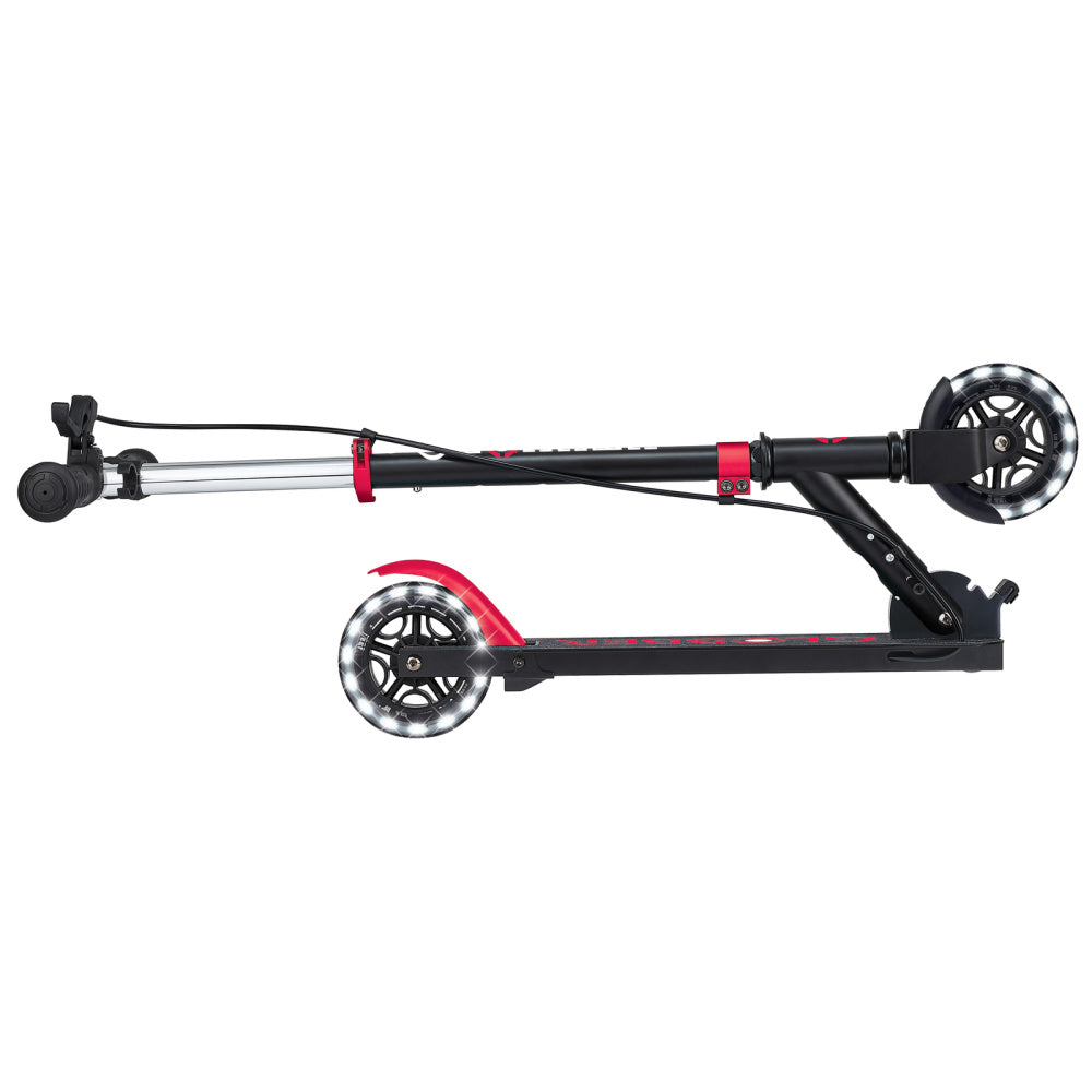 Globber Flow Element Junior LED Lights Scooter for Kids - 3 Wheel Kick Scooter with Adjustable Handlebar - Perfect for Outdoor Play, Commuting & Neighborhood Rides